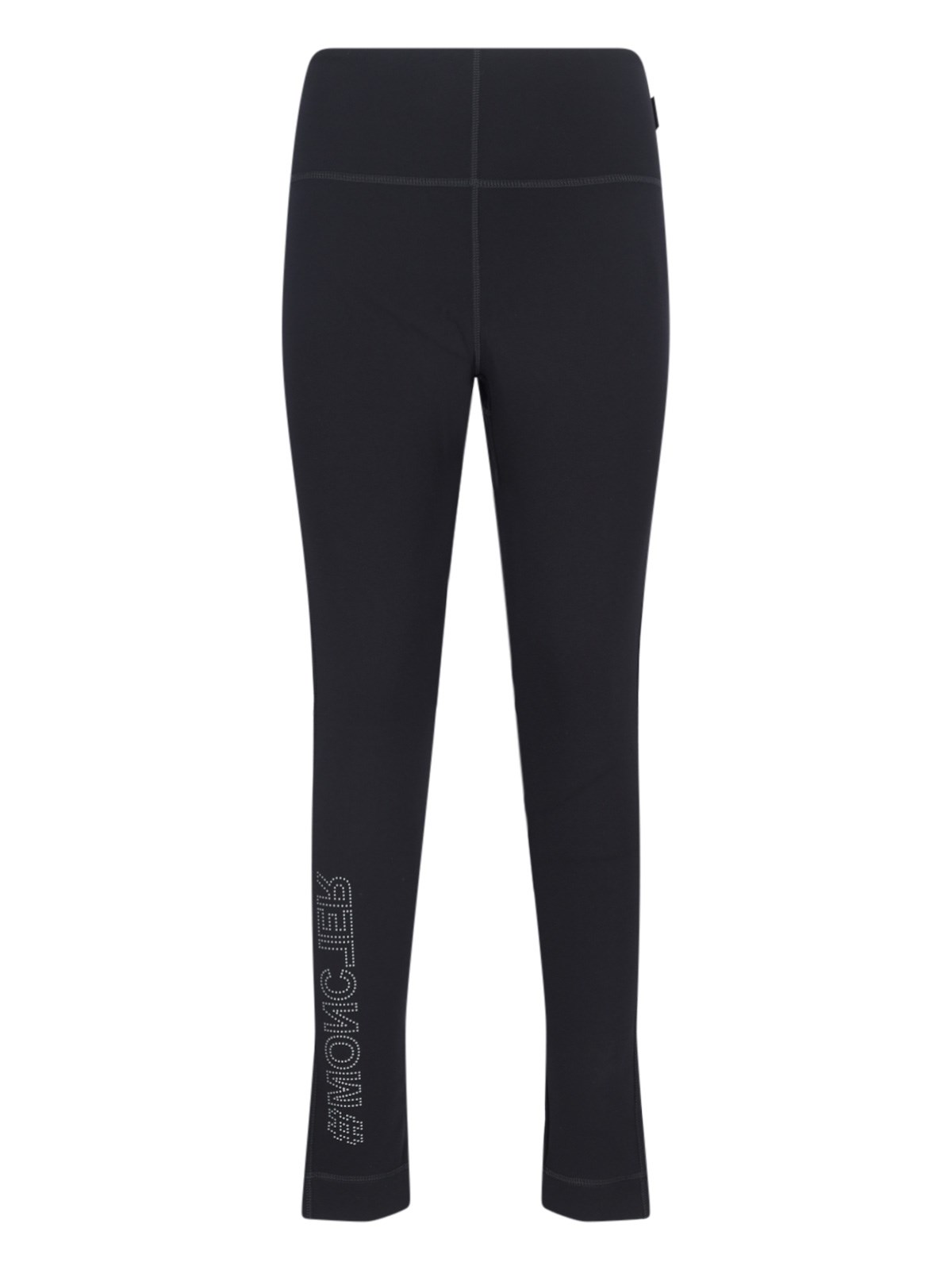 Moncler Black Stretch Pants In Black