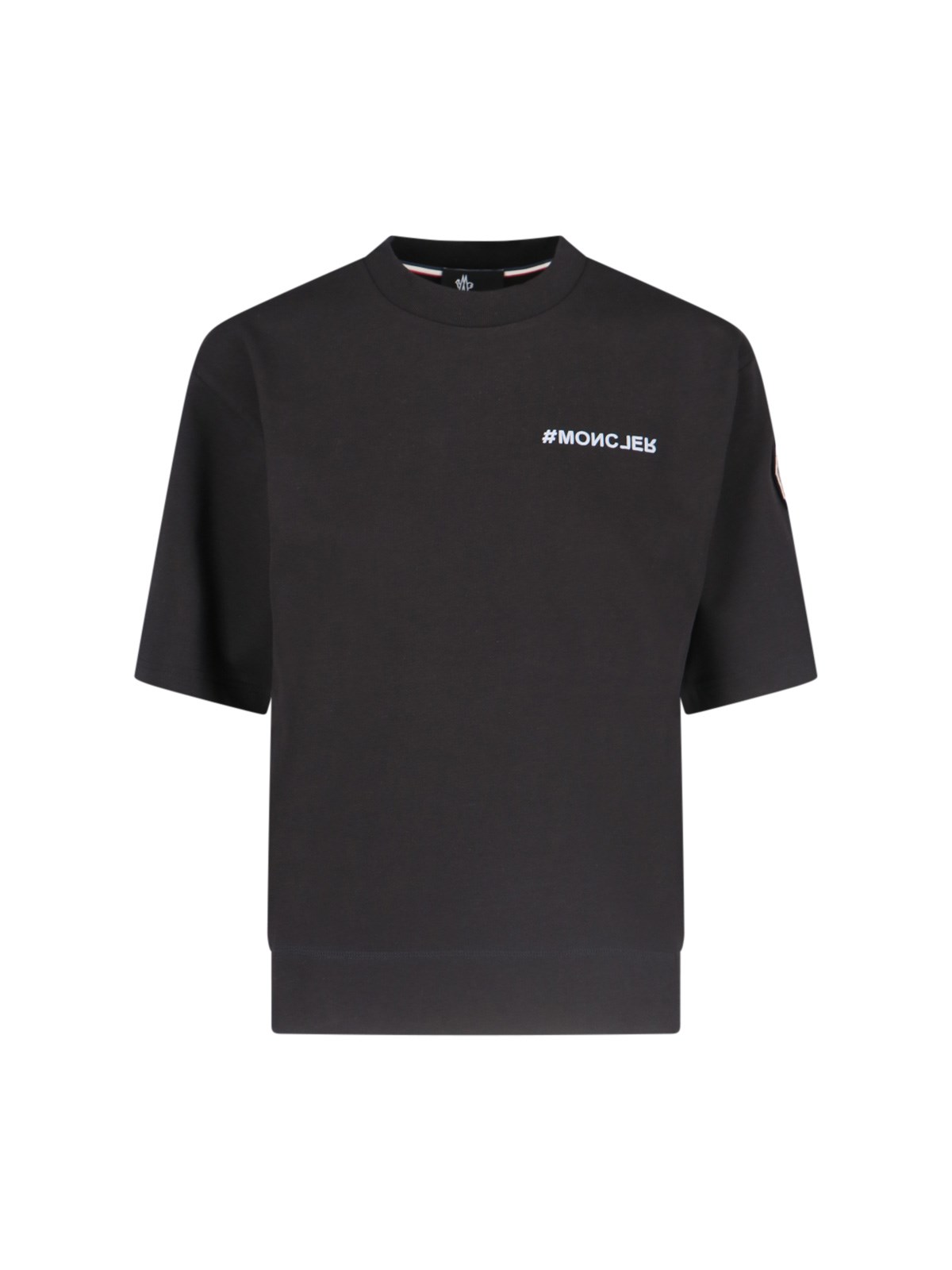 Shop Moncler Logo T-shirt In Black  