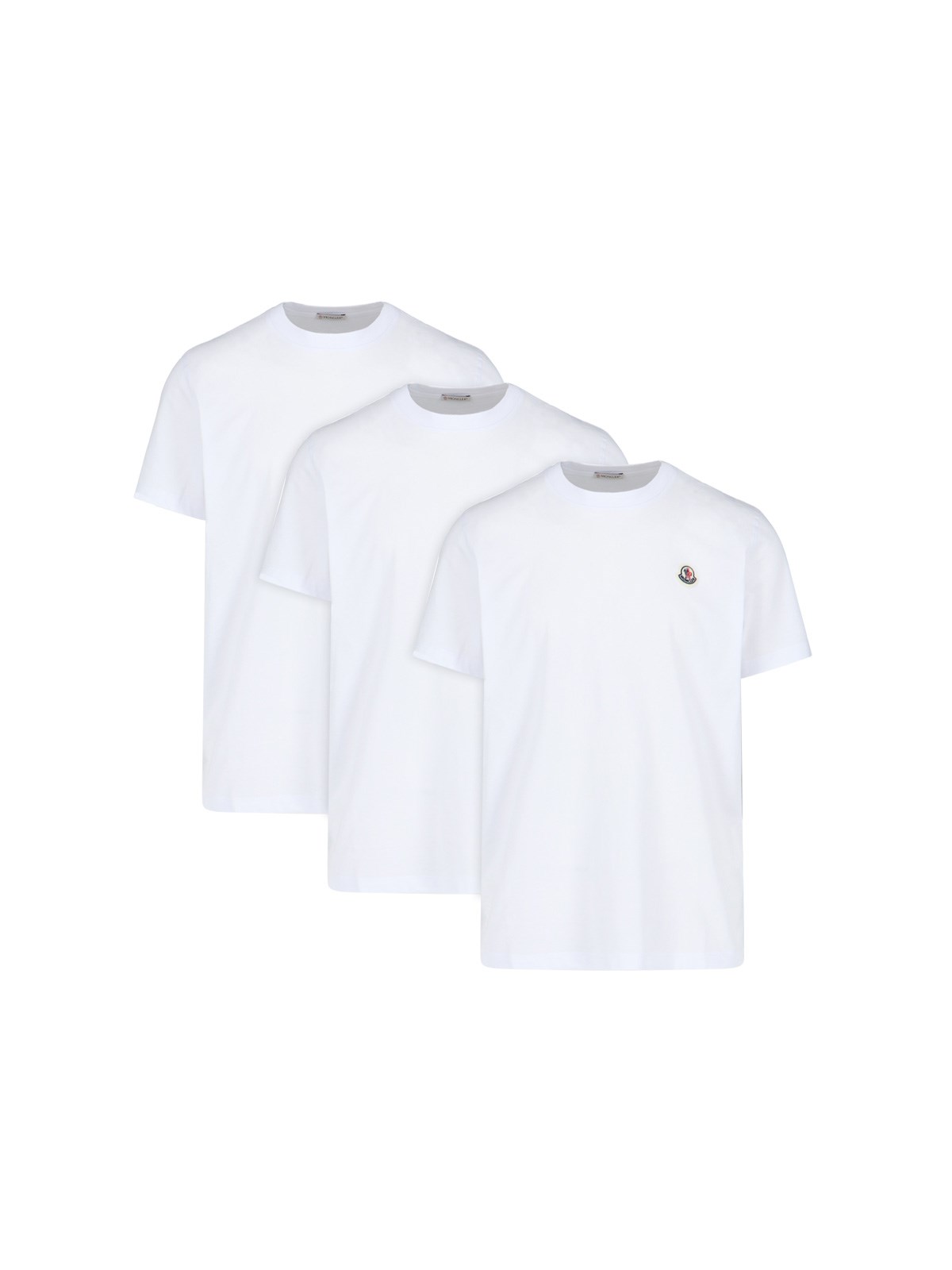 Shop Moncler '3-pack' T-shirt Set In White