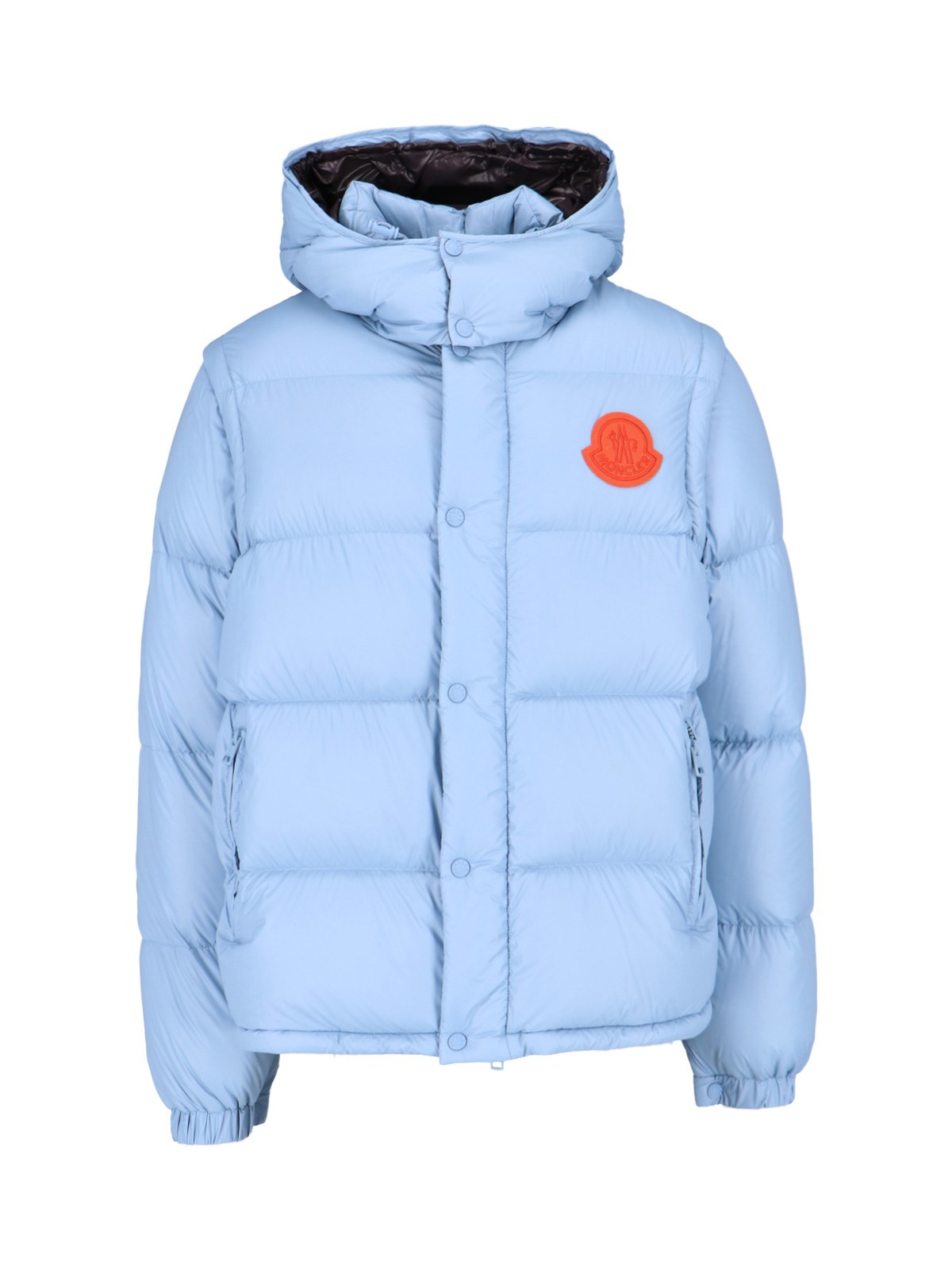 Shop Moncler 2 In 1 Down Jacket "cyclone" In Light Blue