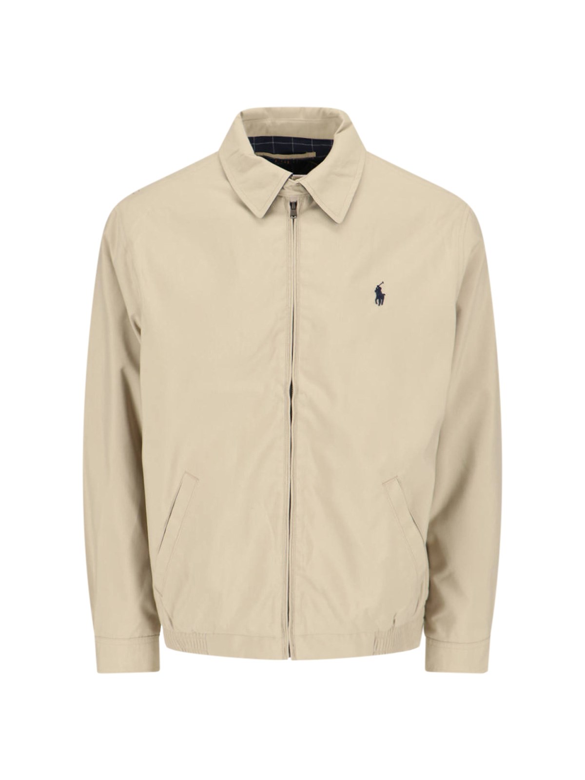 Shop Polo Ralph Lauren - Bomber Jacket In Beige