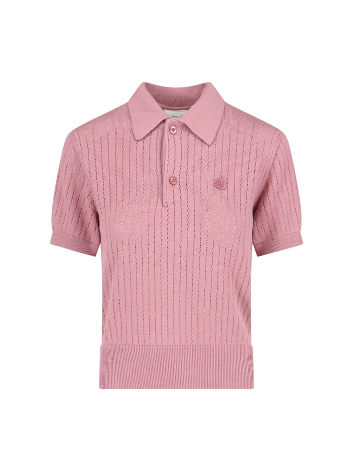 Shop Carhartt "s/s Norlina" Knit Polo Shirt In Pink