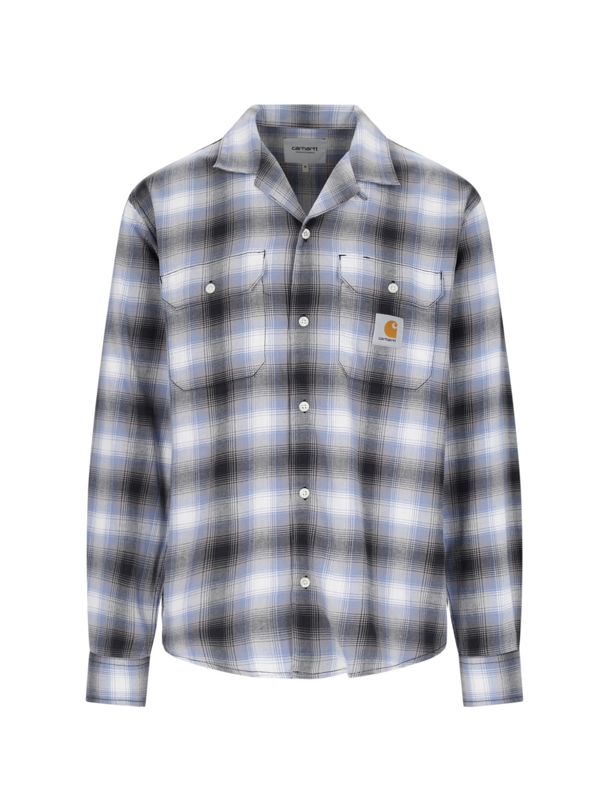 Shop Carhartt Shirt L/s "blanchard" In Blue