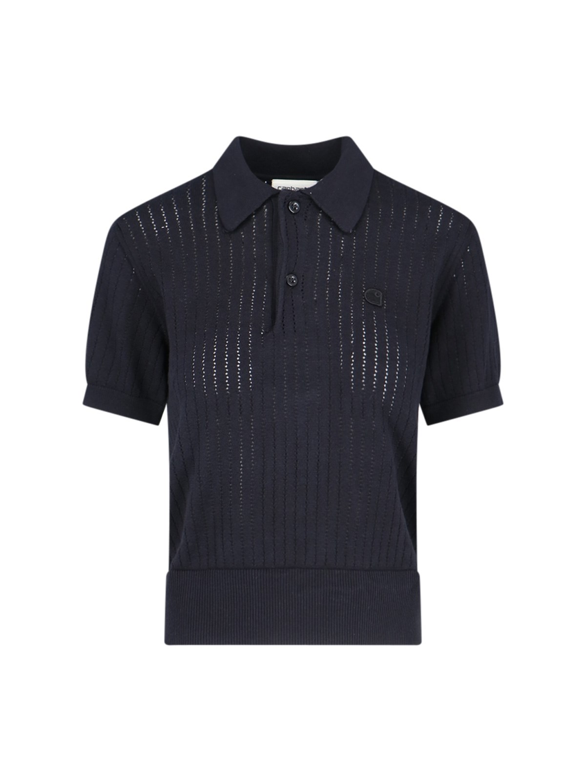 Shop Carhartt "s/s Norlina" Knit Polo Shirt In Black  