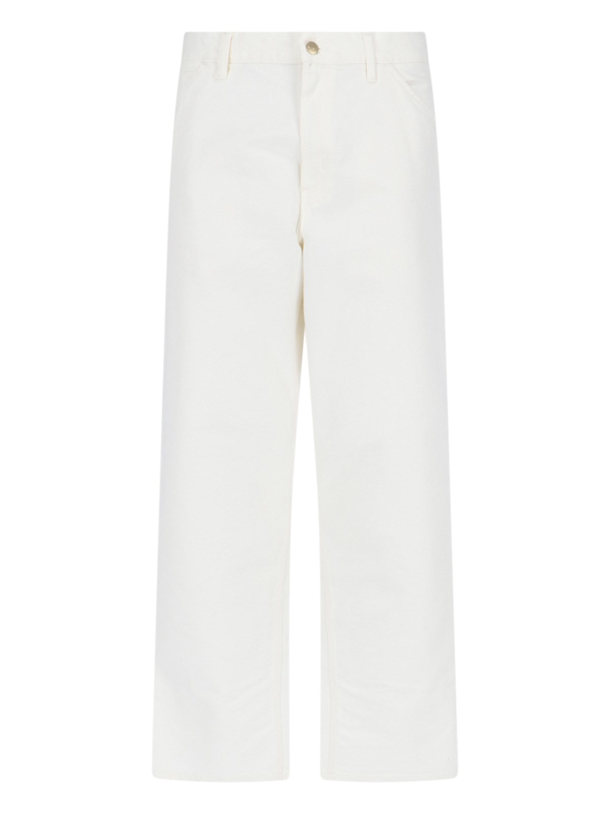 Shop Carhartt ‘single Knee' Carpenter Trousers In White