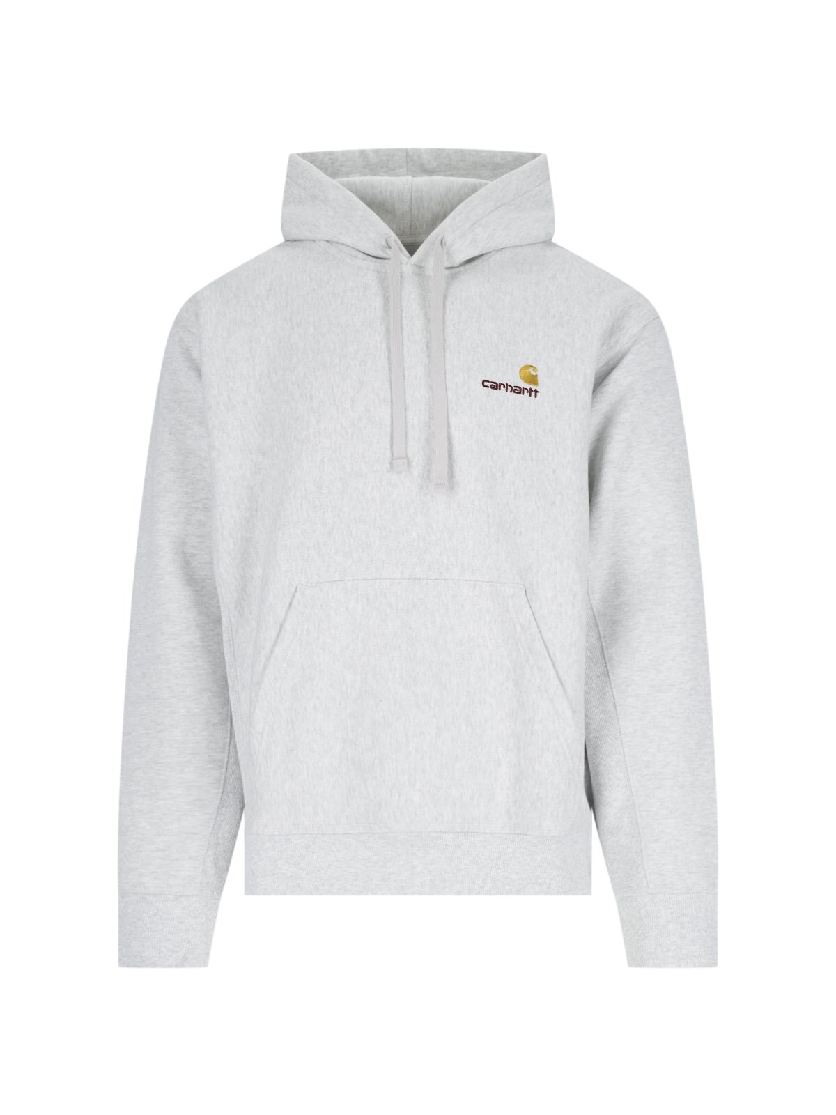 Shop Carhartt 'american Script' Hoodie In Gray