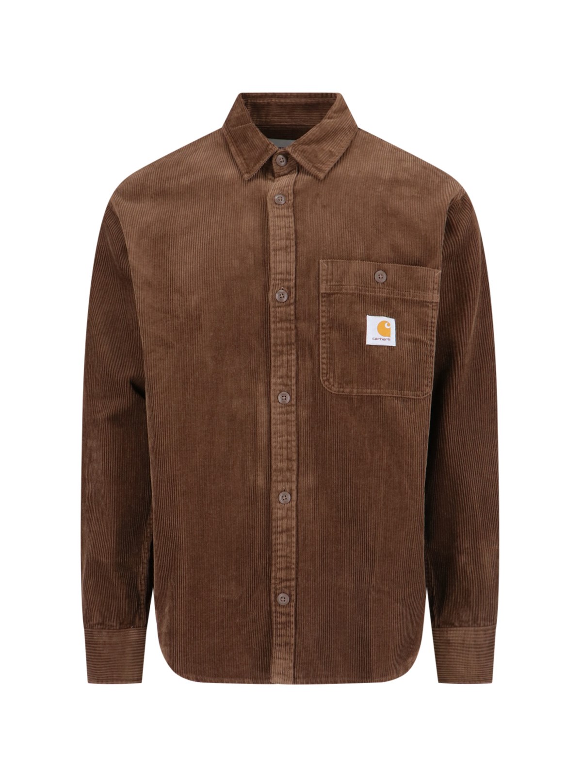 Shop Carhartt Corduroy Shirt "l/s Flint" In Brown