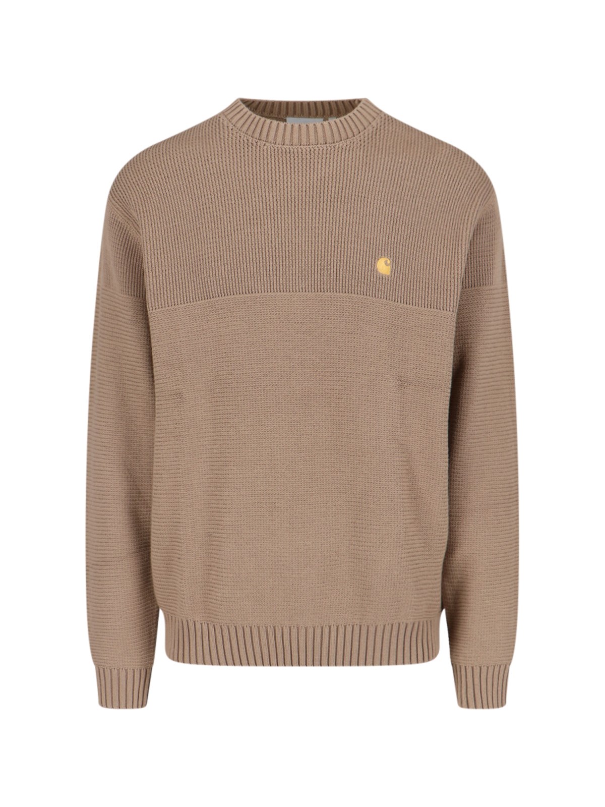 Shop Carhartt 'chane' Logo Sweater In Brown