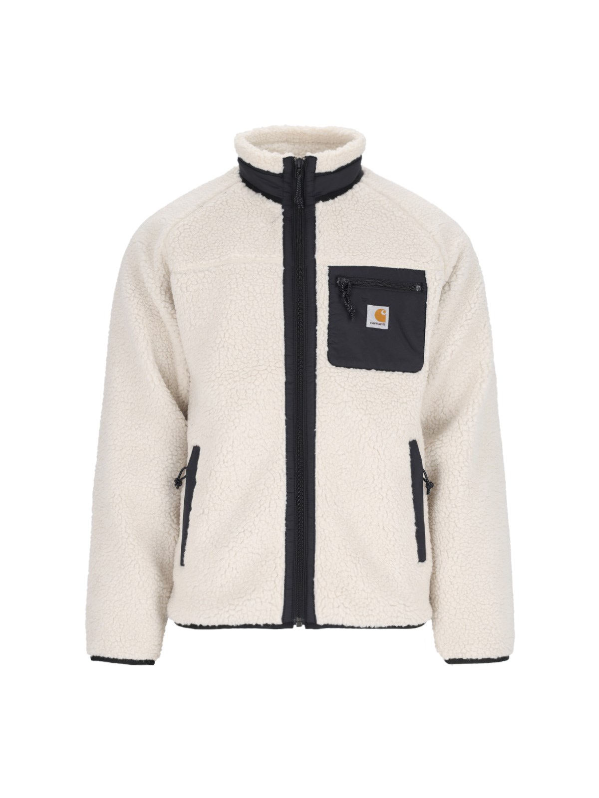 Shop Carhartt 'presentis Liner' Teddy Zip Jacket In Beige