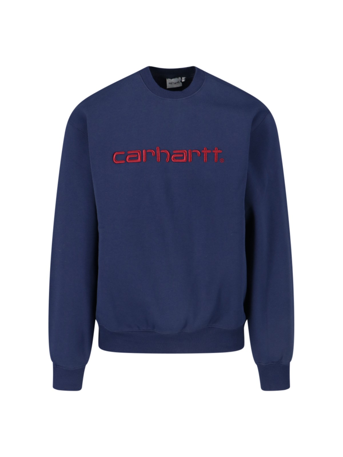 【carhartt】\"Catalogue Sweatshirt\"ロゴスウェットシャツ/blue Carhartt WIP Catalogue Sweatshirt | Blue Iris / Air Pink