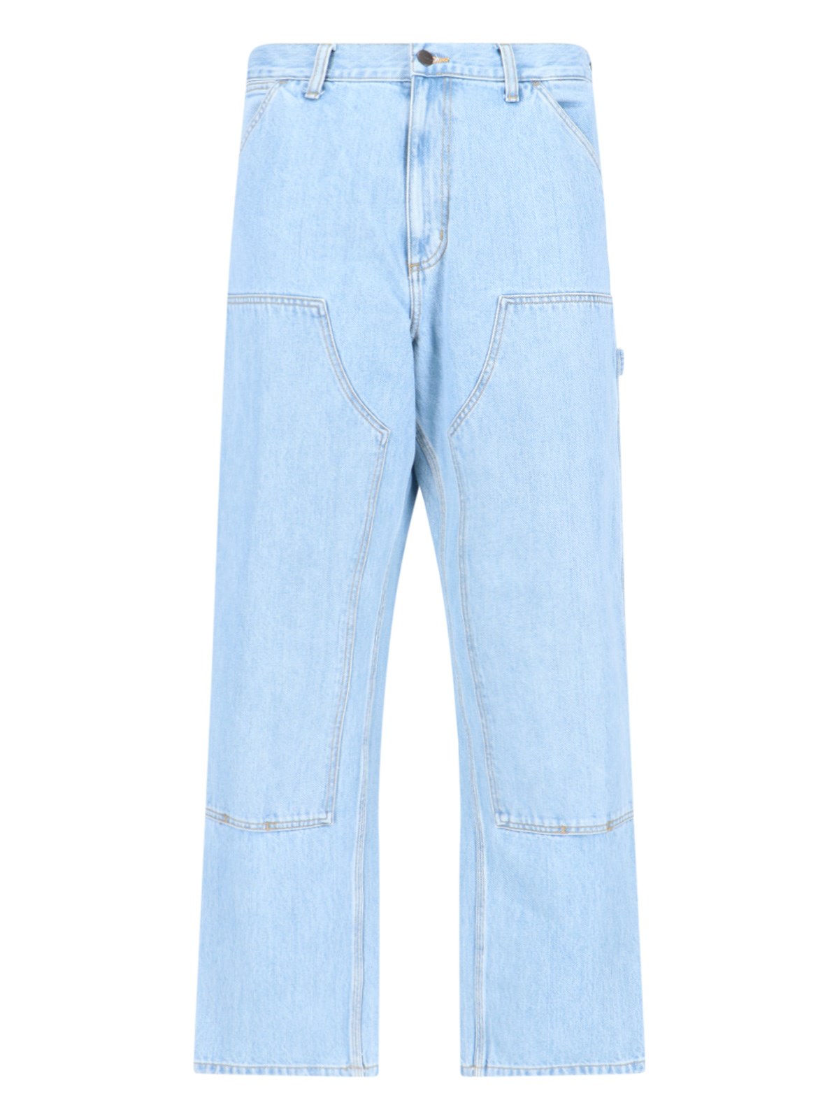 Shop Carhartt 'double Knee' Carpenter Jeans In Light Blue