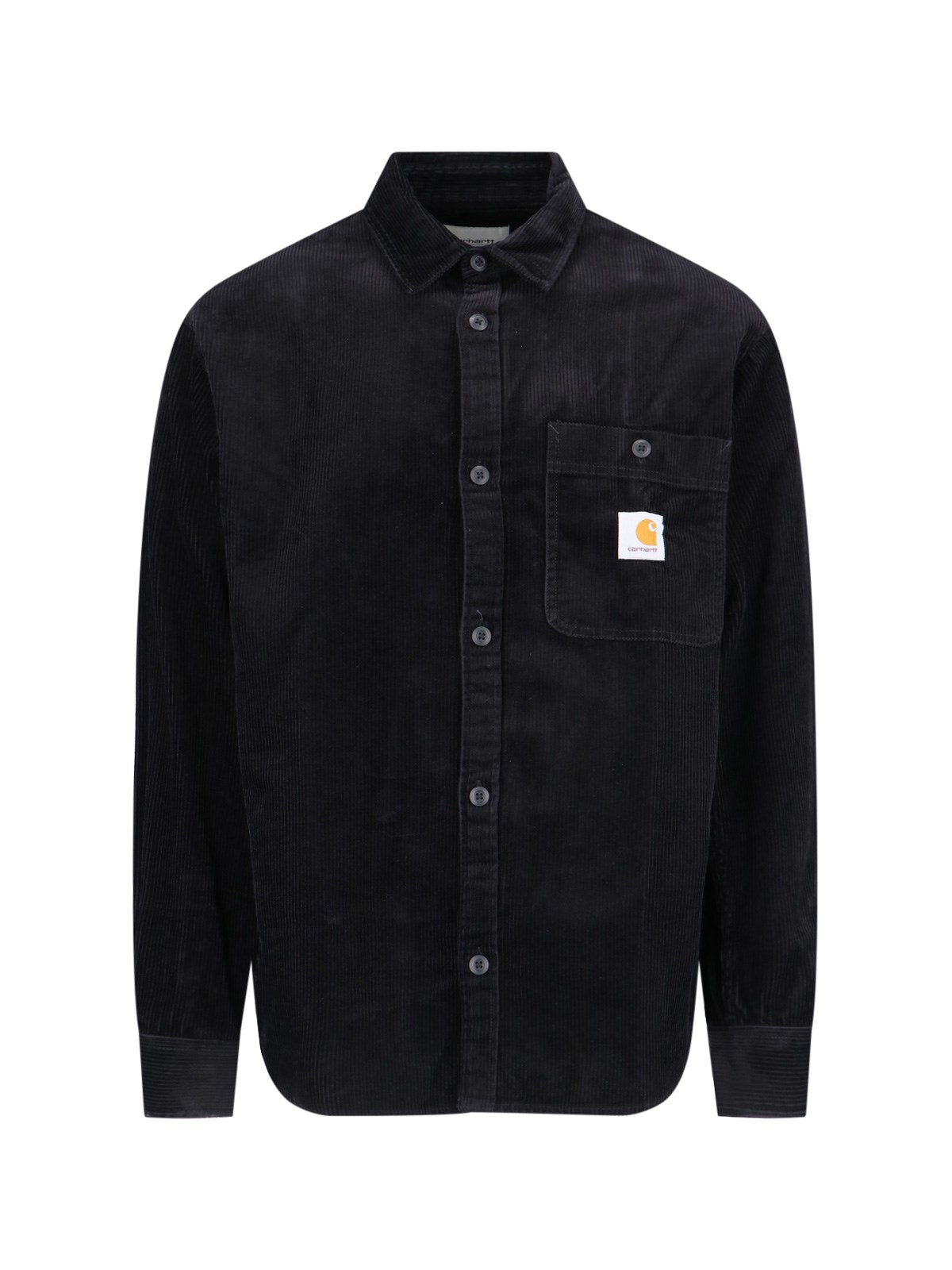 Shop Carhartt Corduroy Shirt "l/s Flint" In Black  