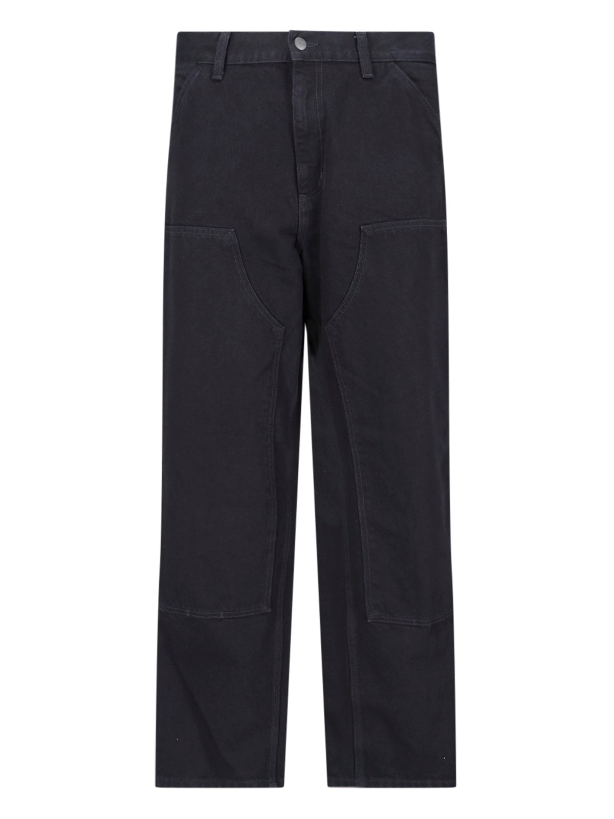 Shop Carhartt 'double Knee' Straight Pants In Black  