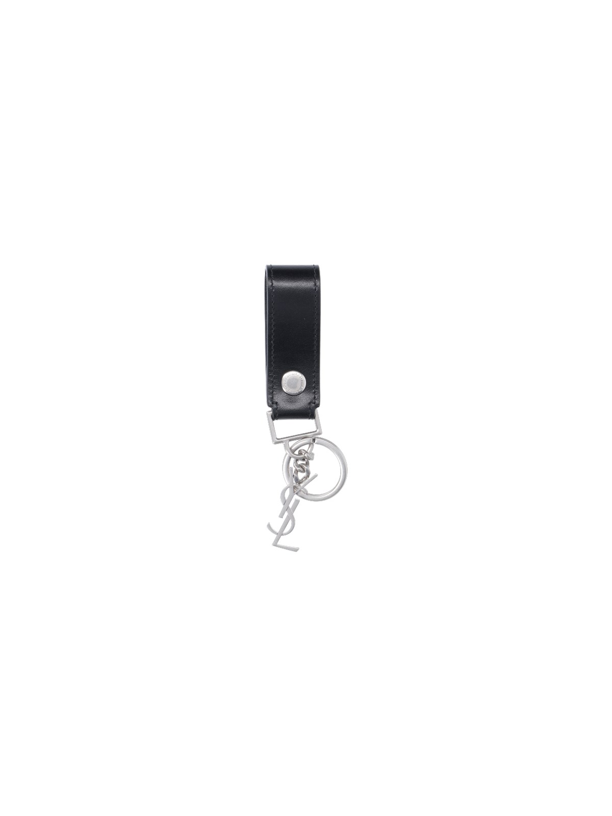 Shop Saint Laurent ‘cassandre' Keyring In Black  