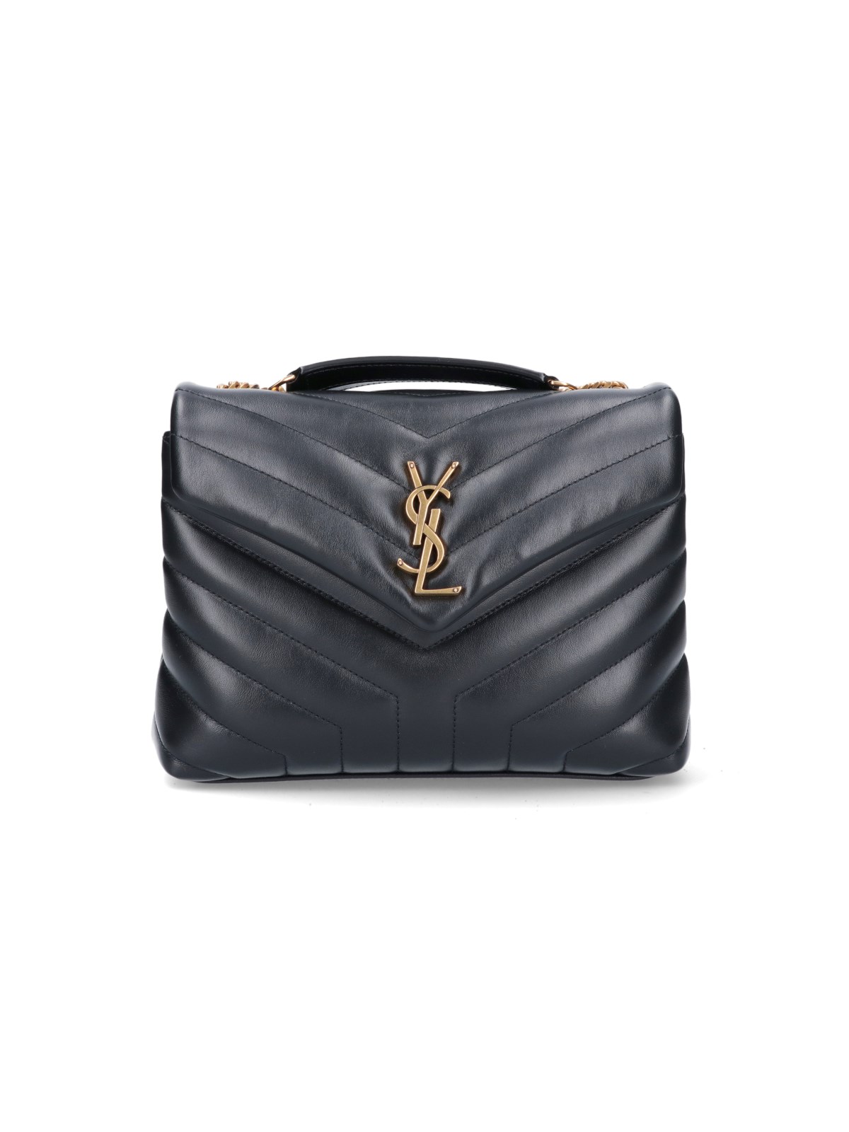 Shop Saint Laurent 'loulou' Shoulder Bag Small In Black  