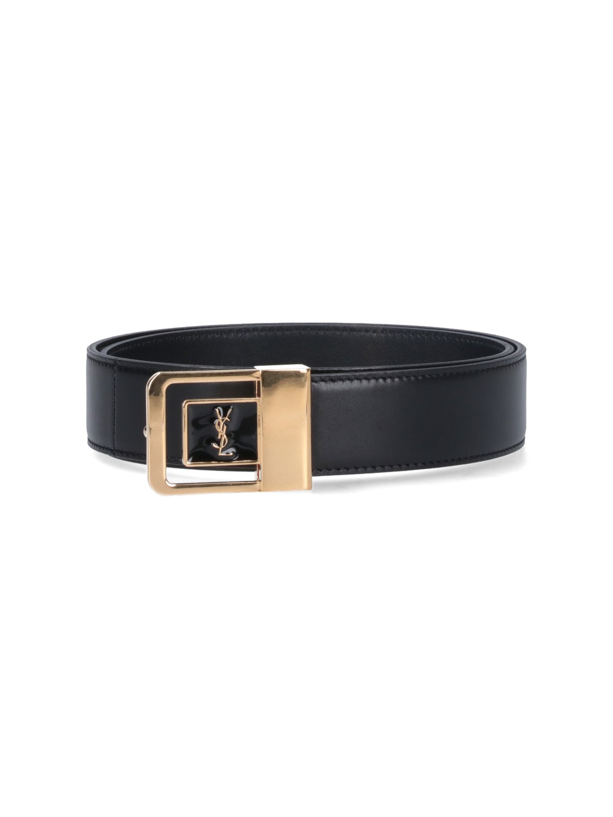 Shop Saint Laurent Belt "la 66" In Black  