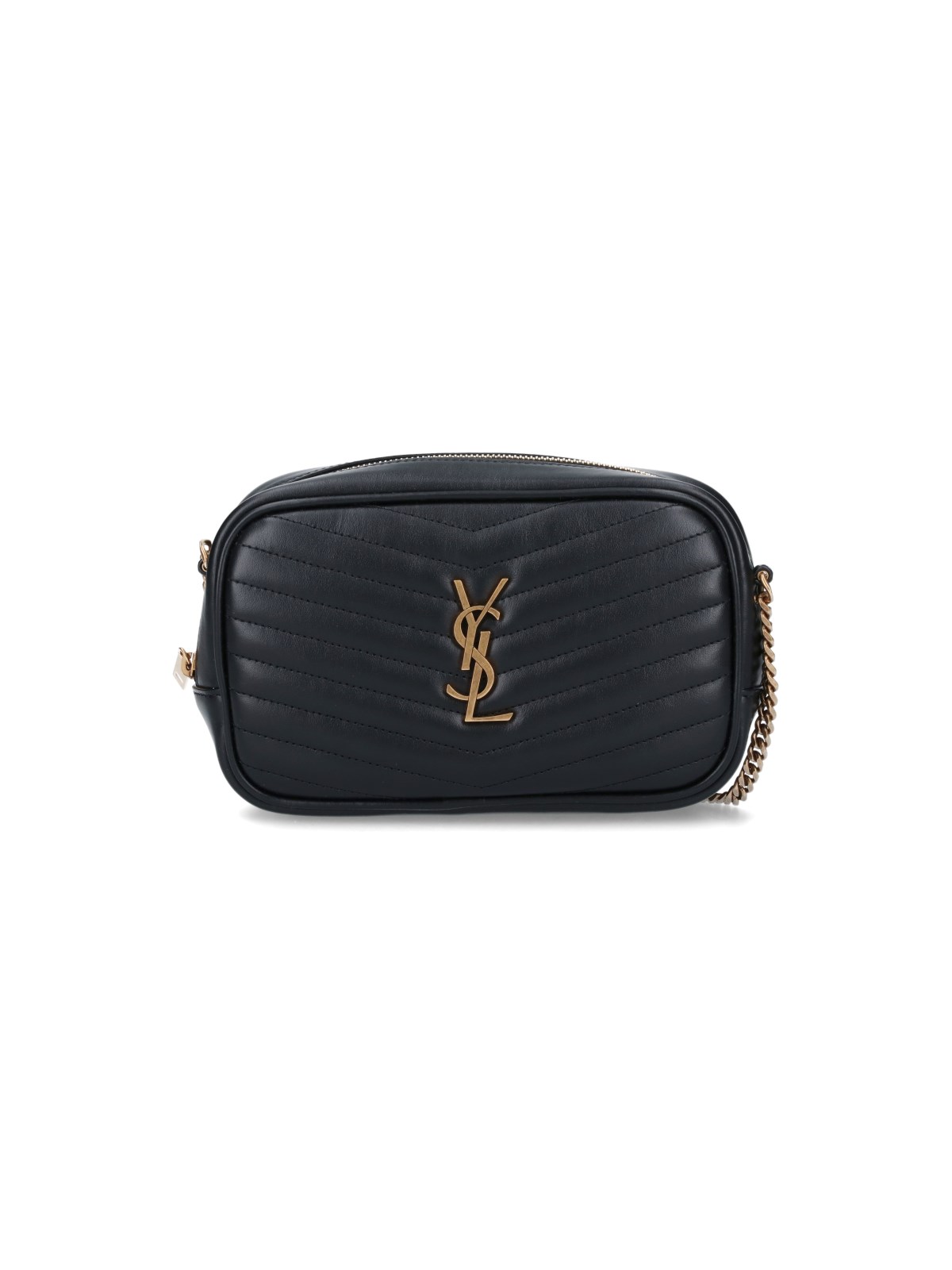 Shop Saint Laurent Mini Crossbody Bag "lou" In Black  