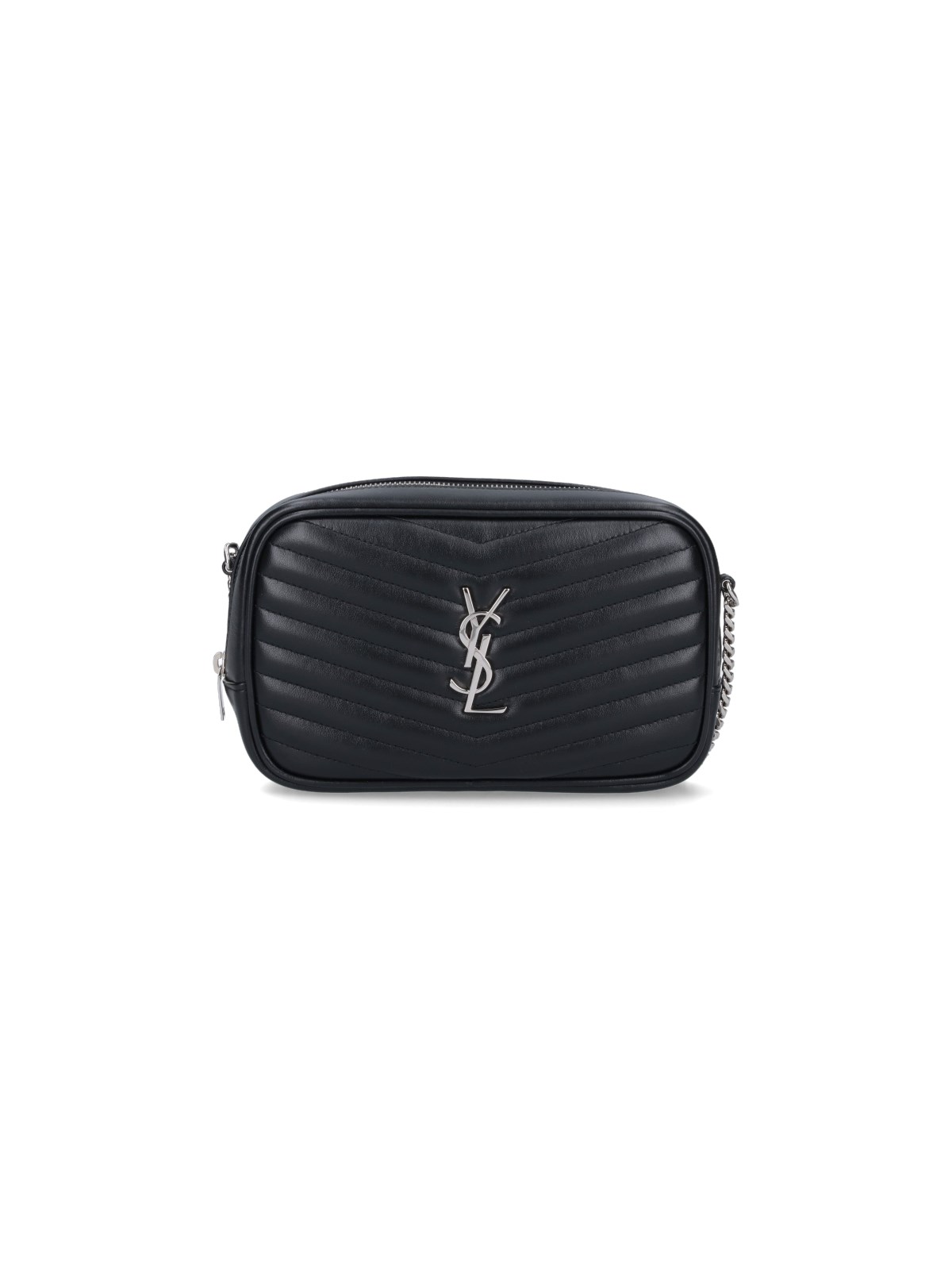 Shop Saint Laurent Mini Crossbody Bag "lou" In Black  