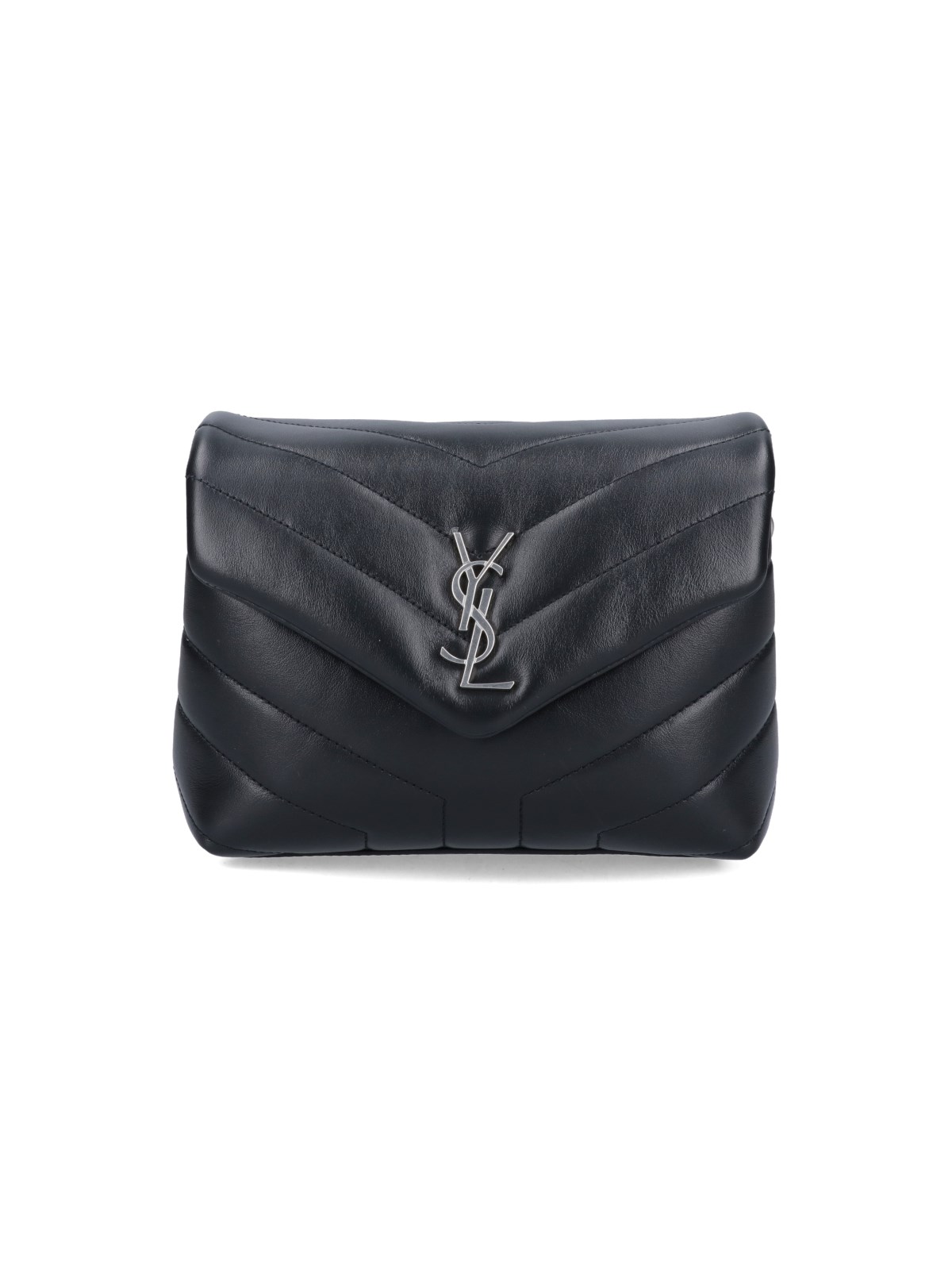 Shop Saint Laurent 'loulou' Mini Bag In Black  