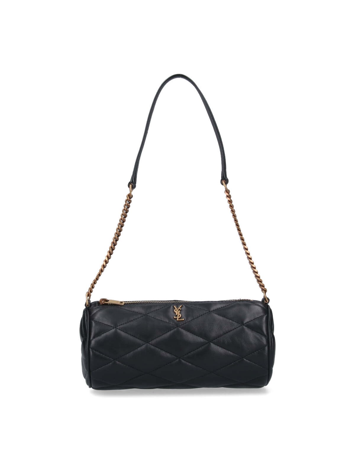 Saint Laurent Sade Cylindrical Mini Purse In Black