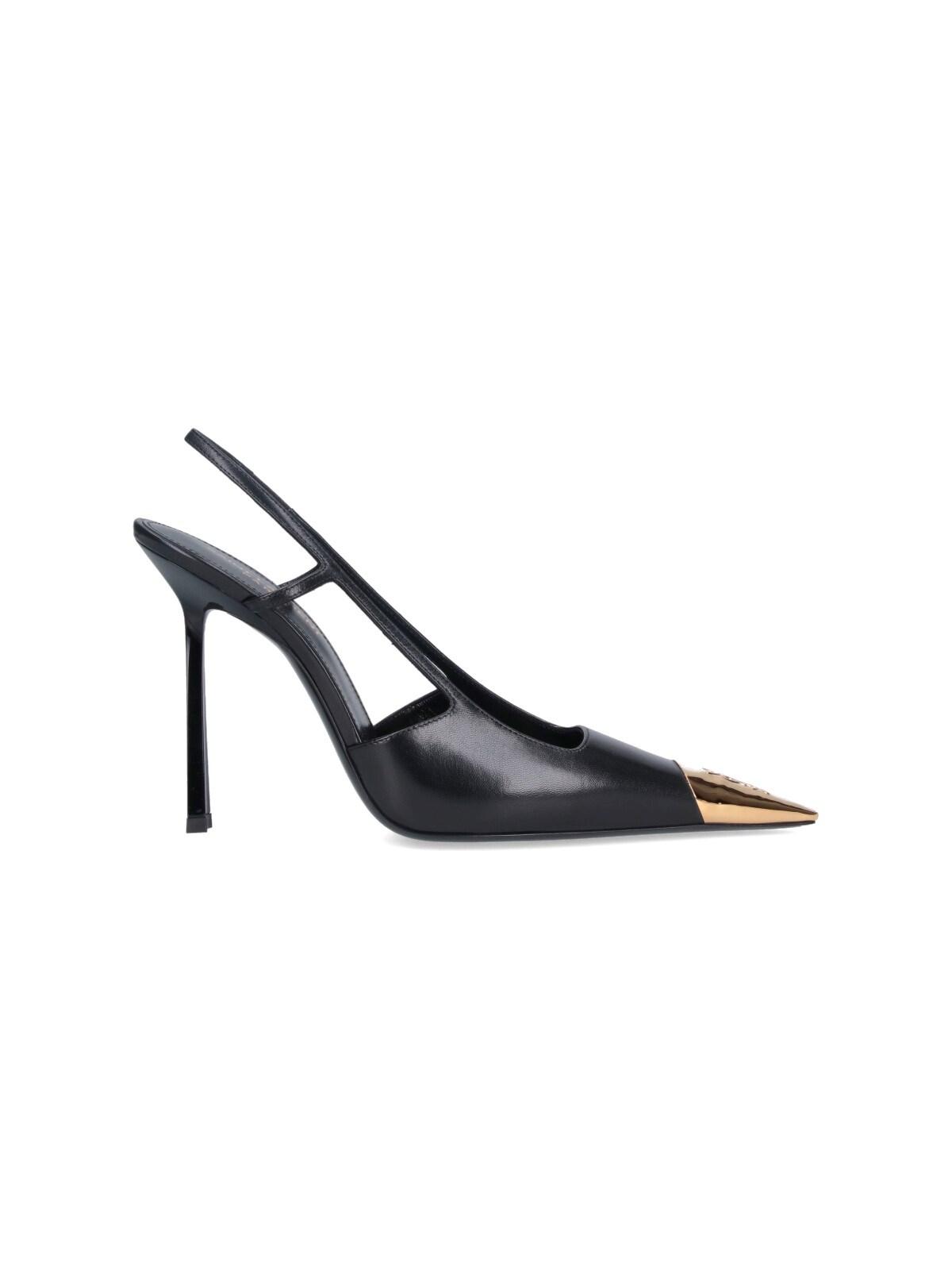 Shop Saint Laurent "jeanne" Slingback Pumps In Black  