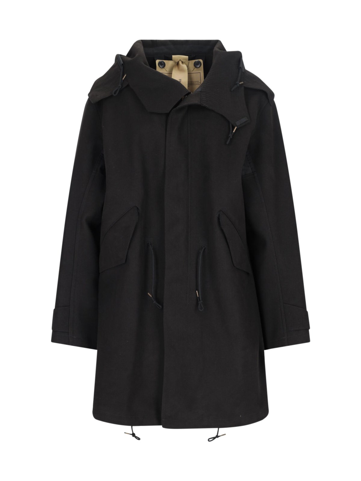 Shop Ten C Hooded Parka In Black  