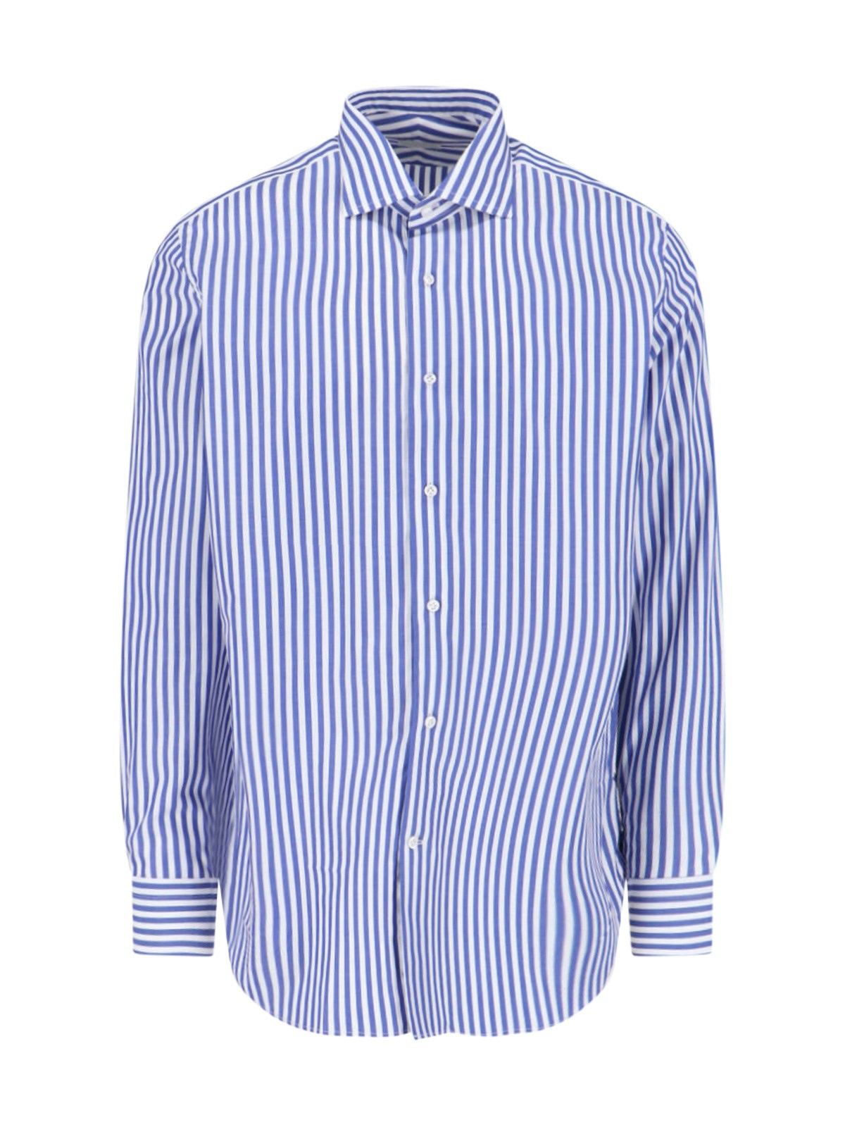 Shop Laboratorio Del Carmine Striped Shirt In Blue