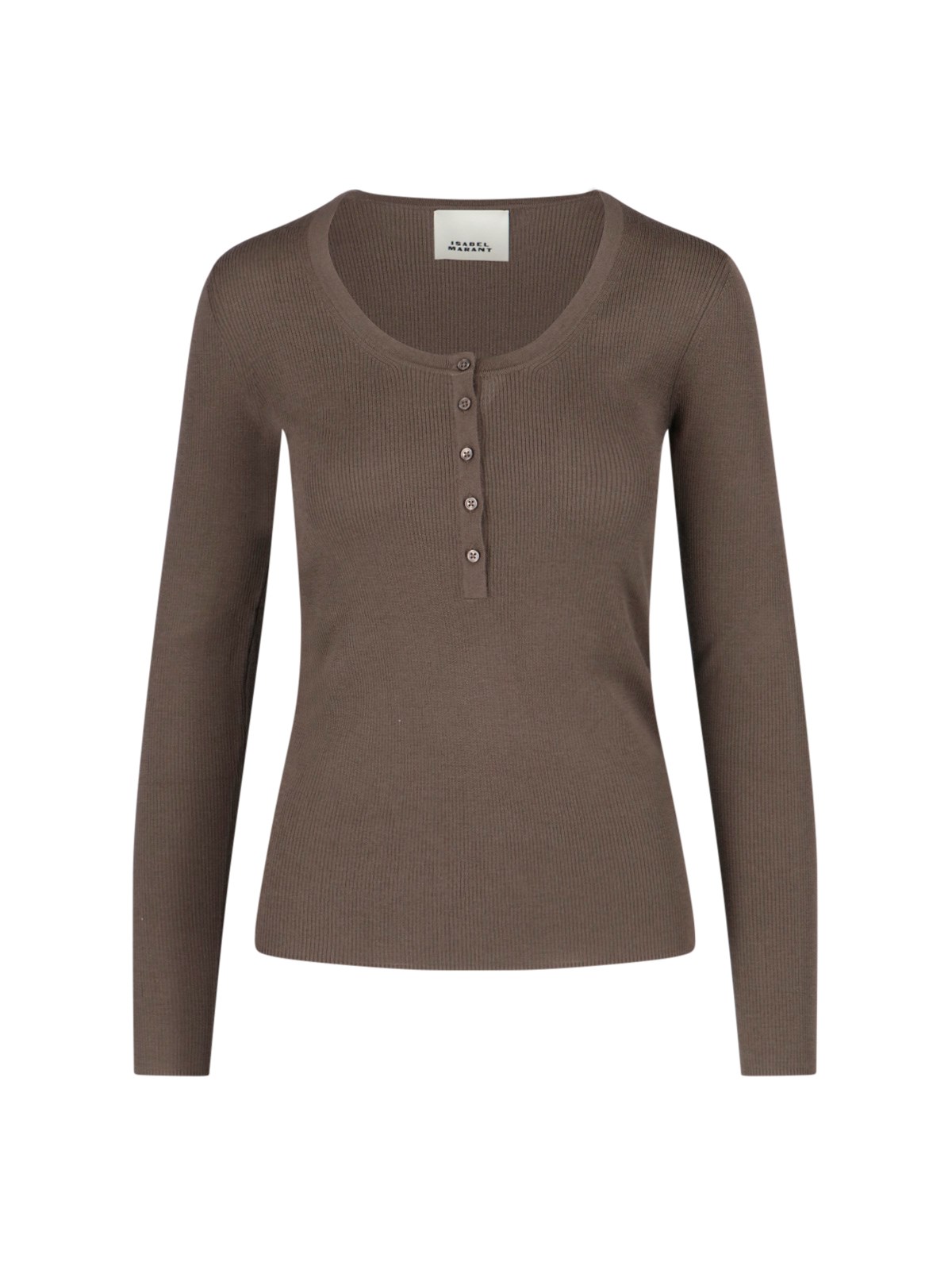 Shop Isabel Marant 'estine' Neckline Sweater In Green