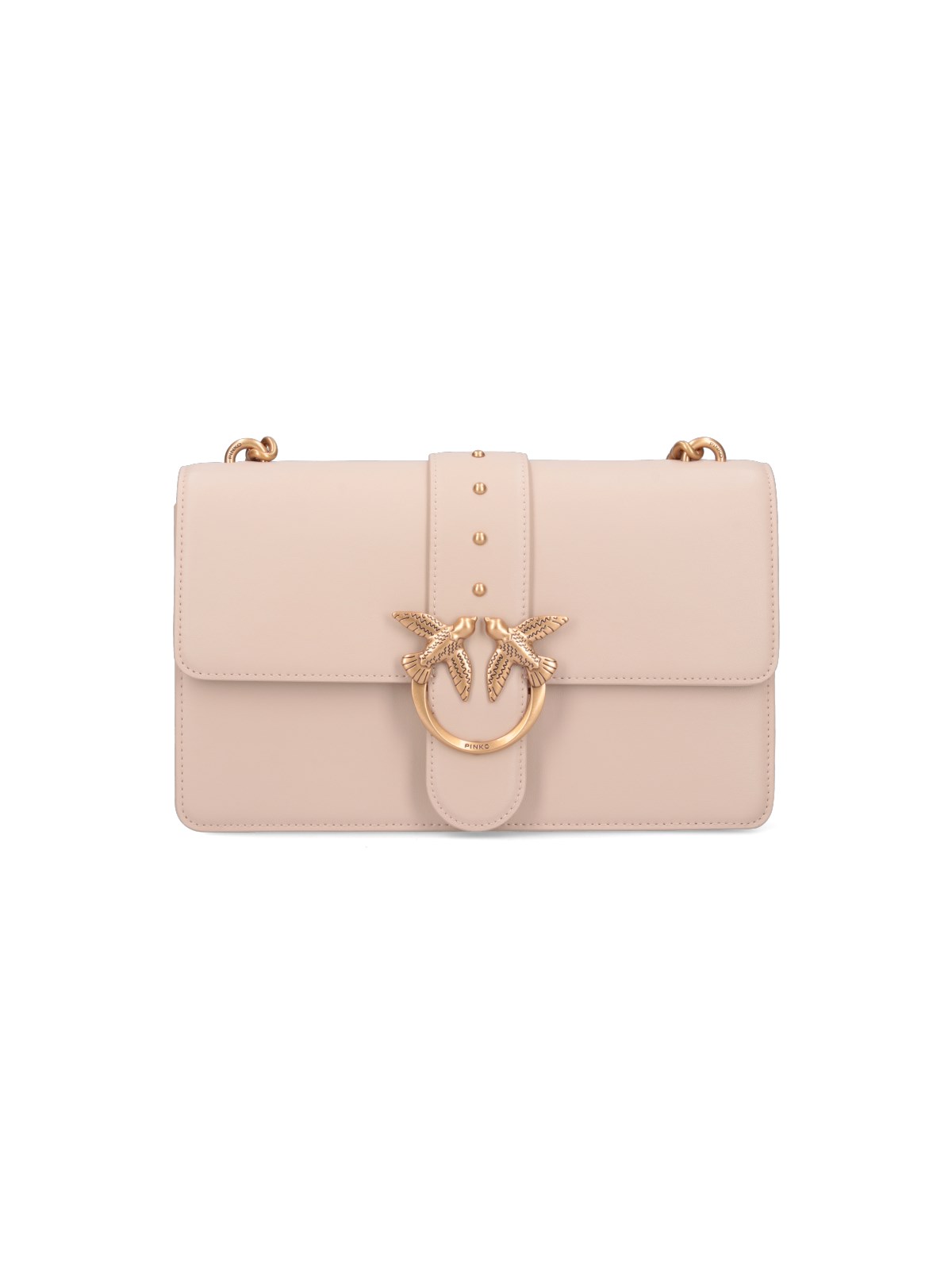 Shop Pinko "classic Love One" Logo Crossbody Bag In Pink