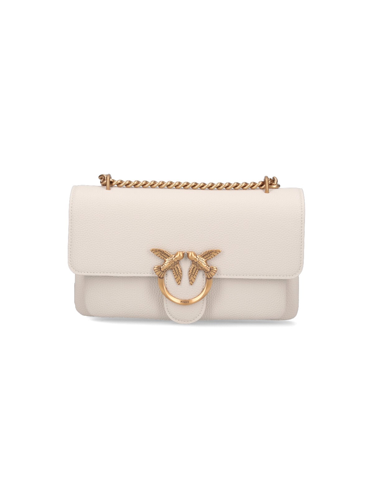 Shop Pinko "love One Soft" Mini Bag In White