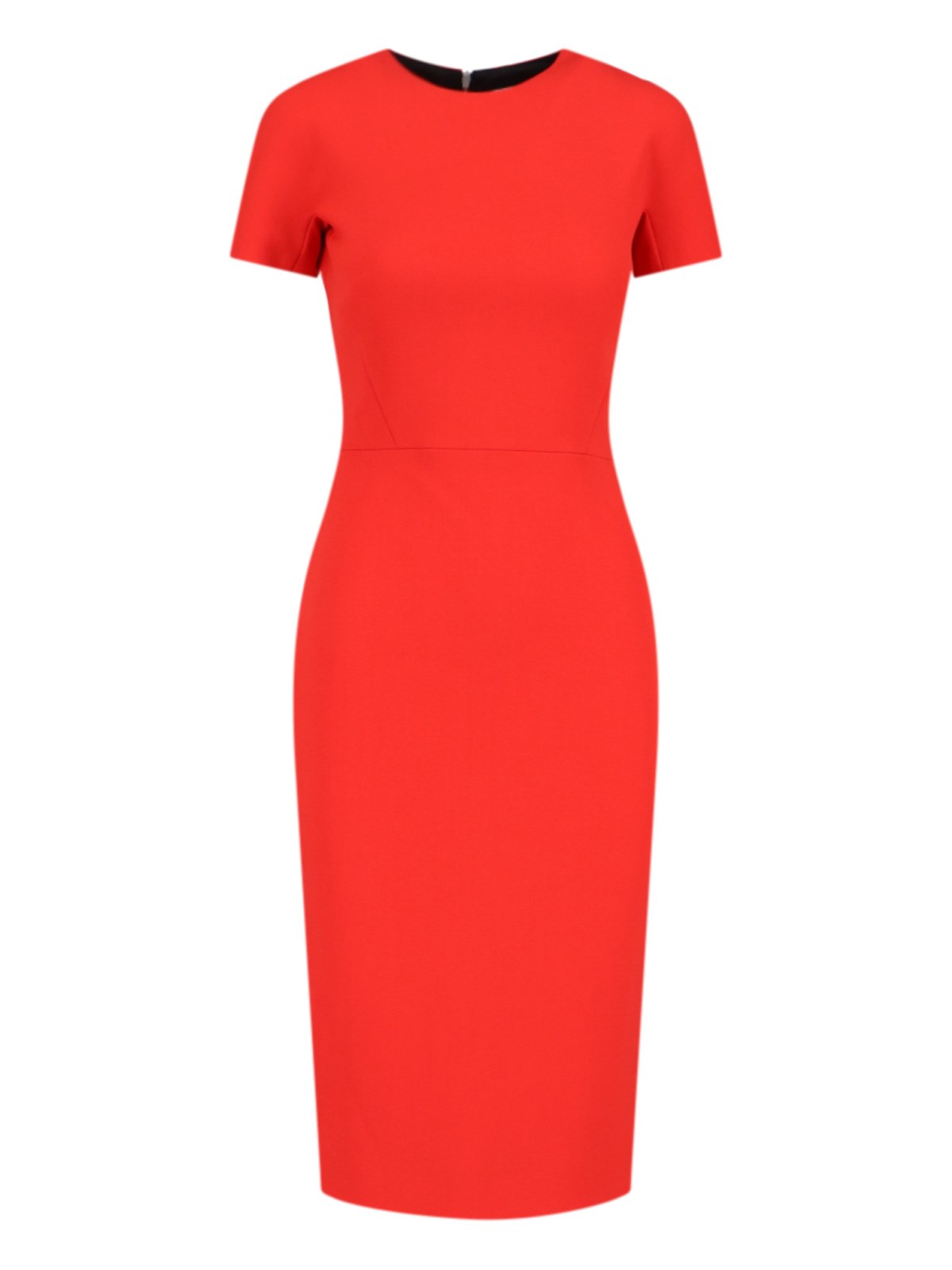 Shop Victoria Beckham Midi T-shirt Dress In Red