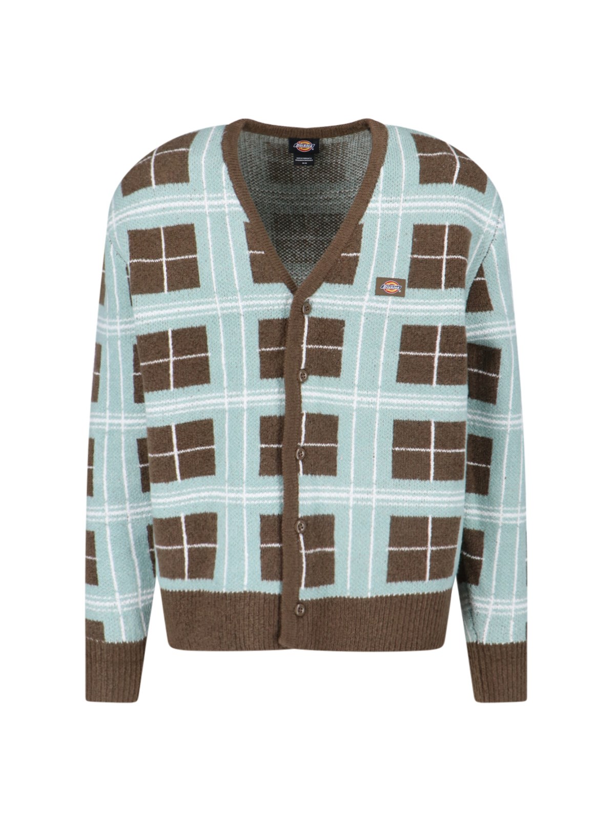 Shop Dickies Check Cardigan "stevensville" In Brown