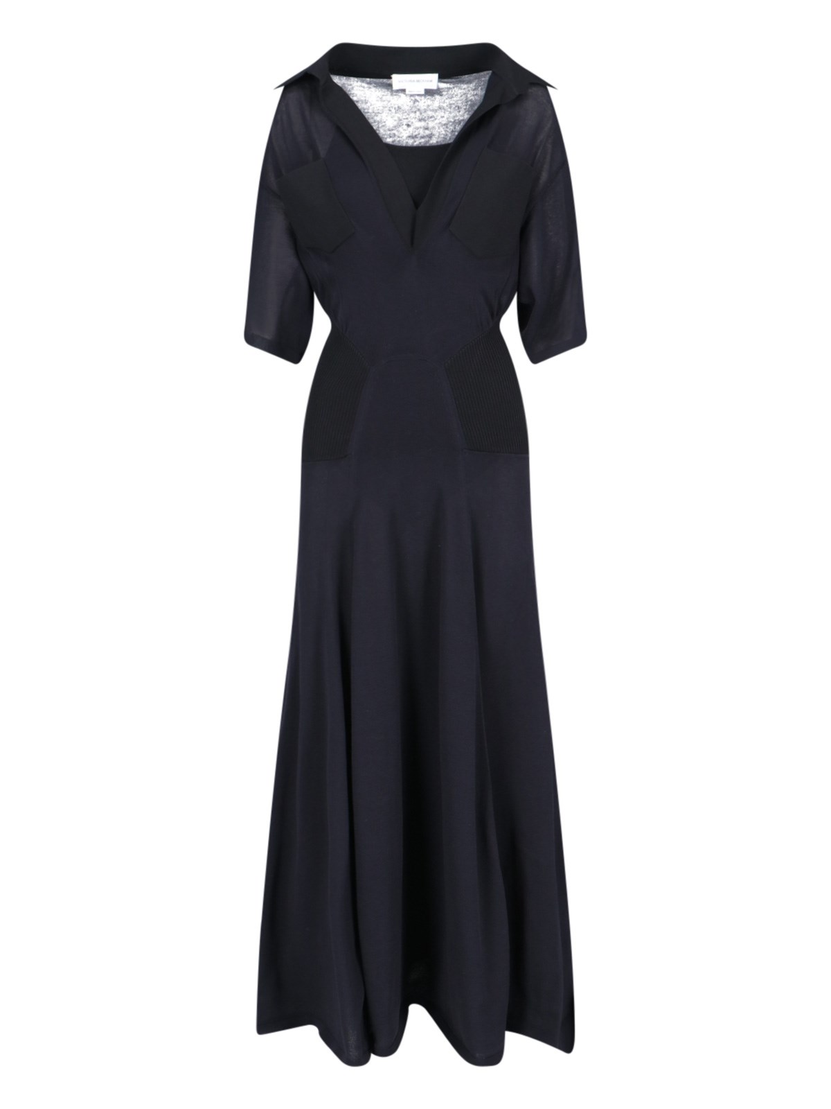 Shop Victoria Beckham Panelled Maxi Dress In Black  