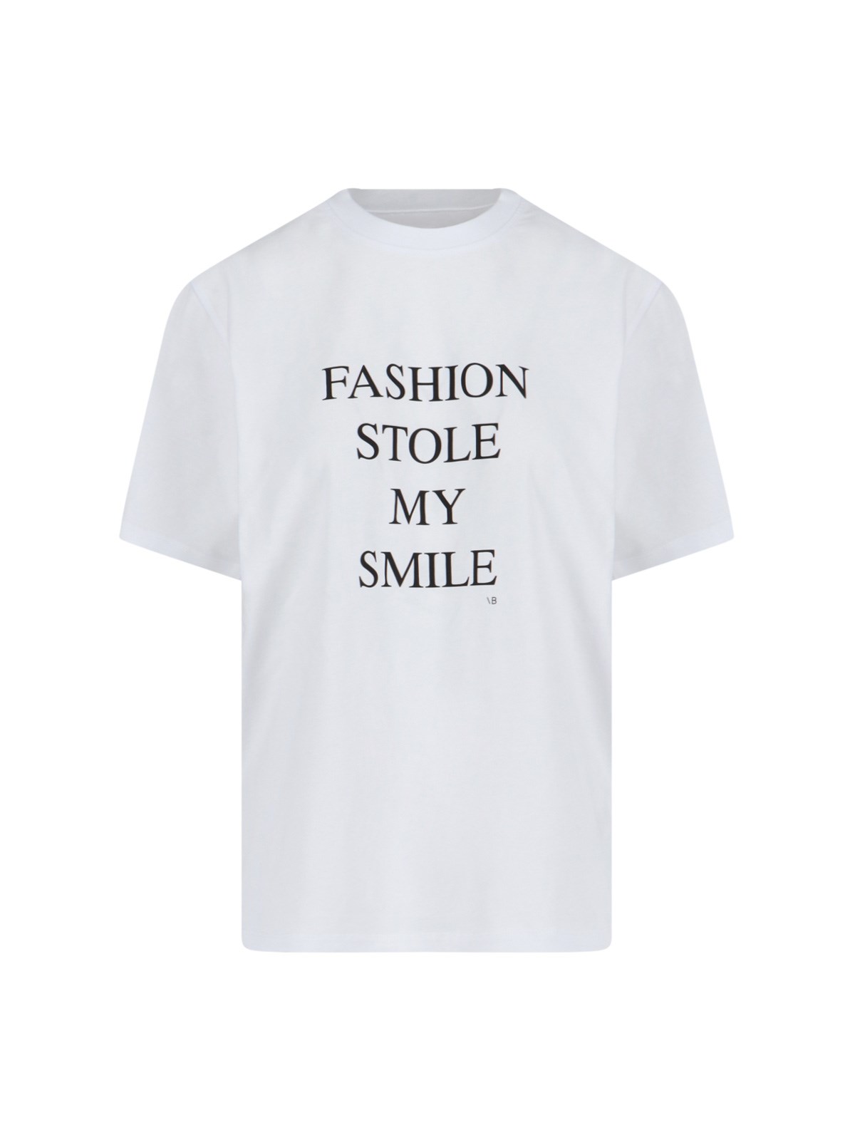 Shop Victoria Beckham 'slogan' T-shirt In White