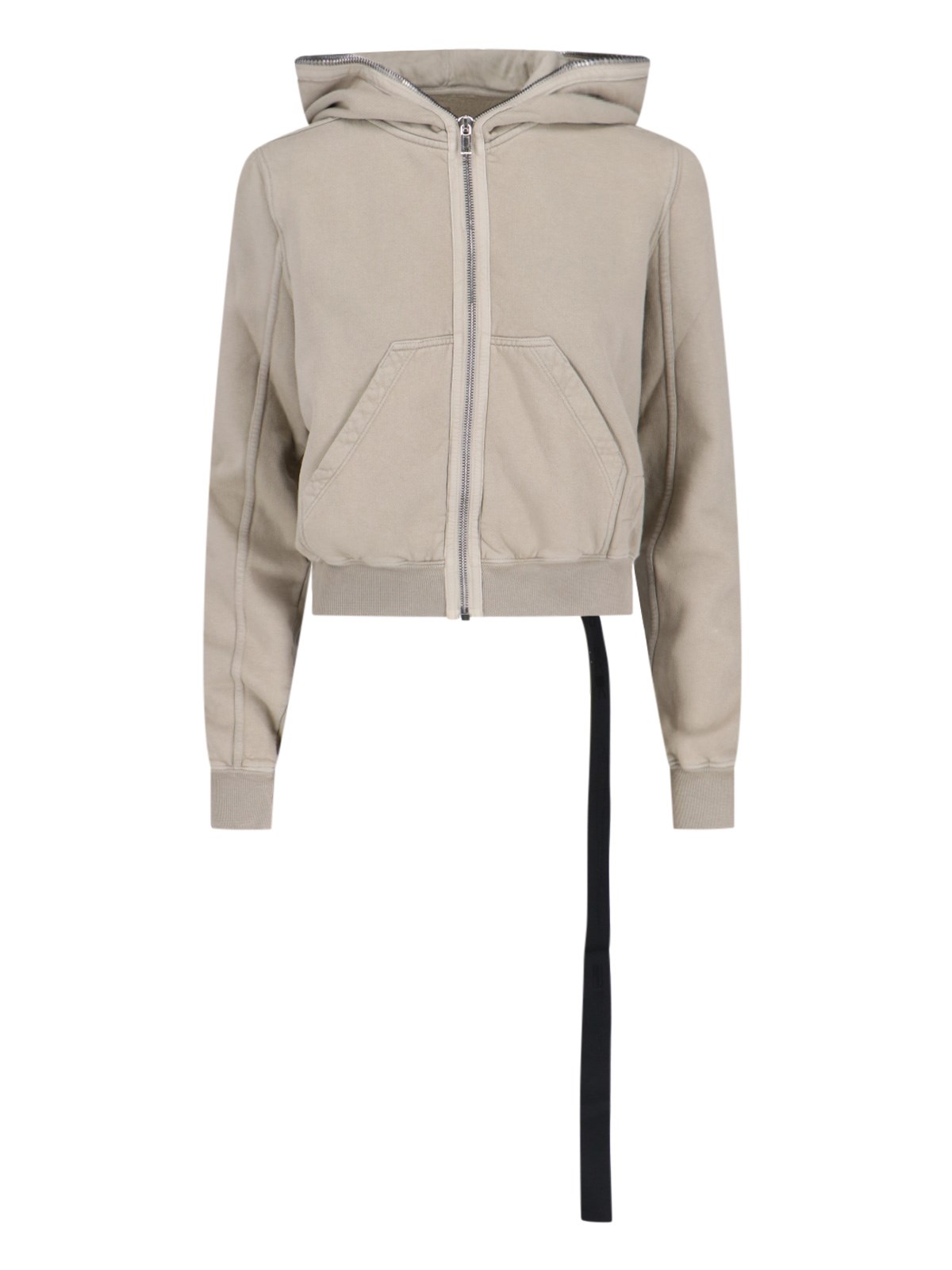 Shop Rick Owens Drkshdw 'porterville' Zip Sweatshirt In Beige