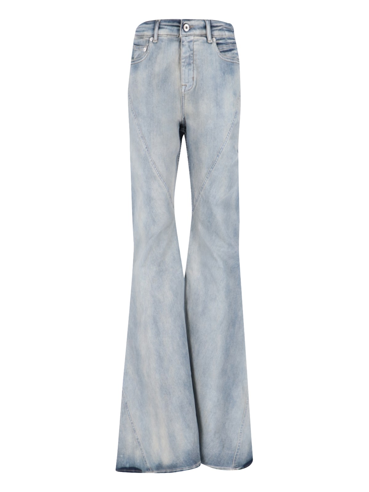 Shop Rick Owens Drkshdw 'porterville Bias' Bootcut Jeans In Light Blue