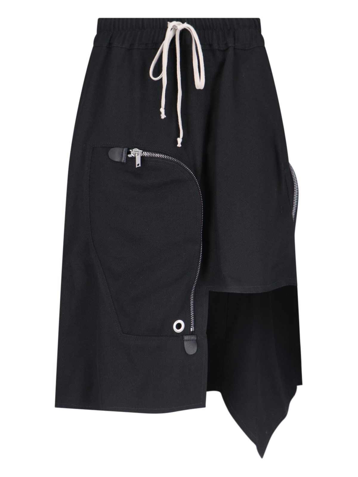 Shop Rick Owens 'dracca' Asymmetrical Midi Skirt In Black  