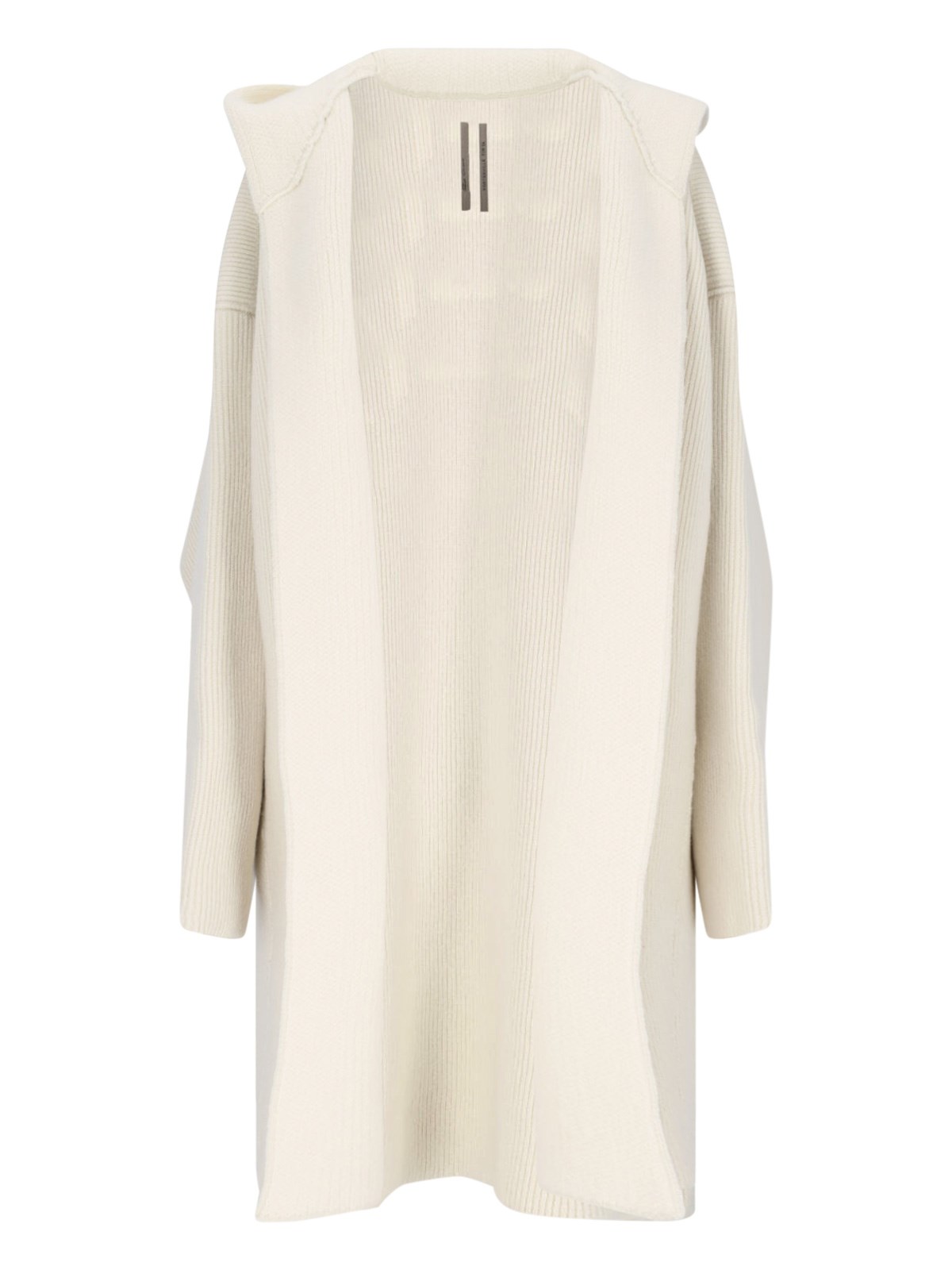 Shop Rick Owens Hooded Cardigan In White