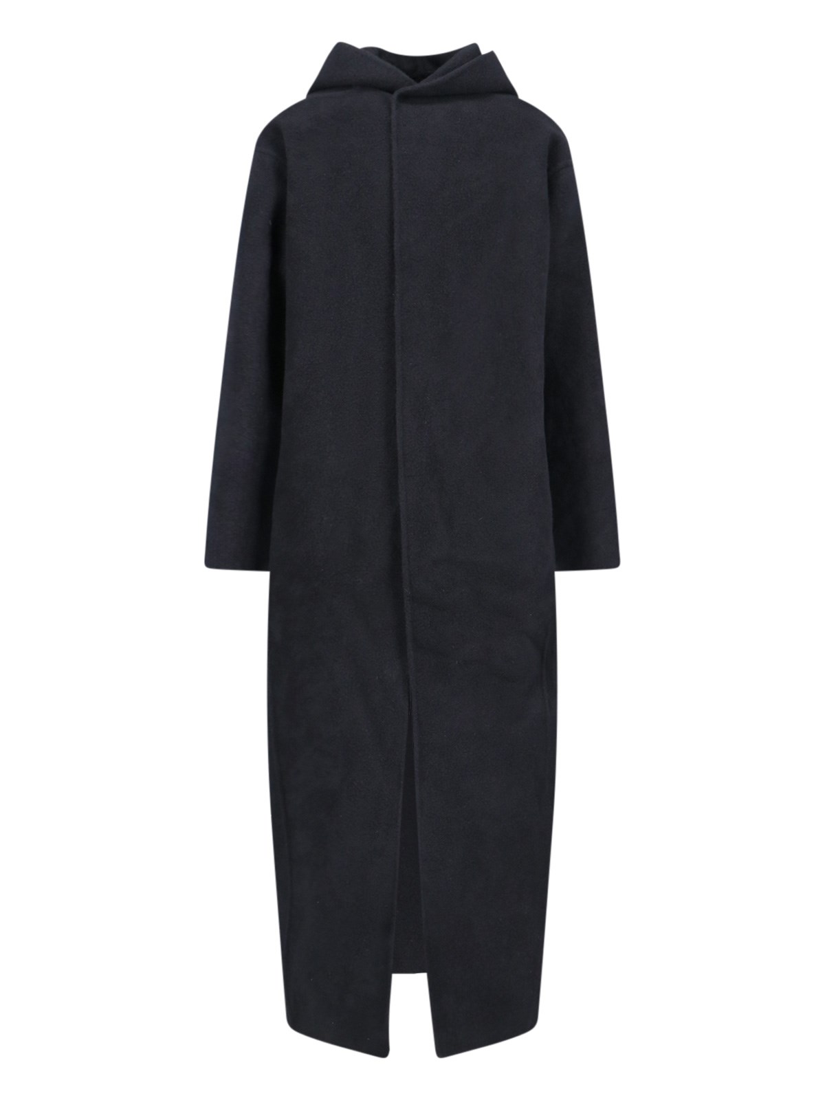 Shop Rick Owens Maxi Hooded Coat In Black  