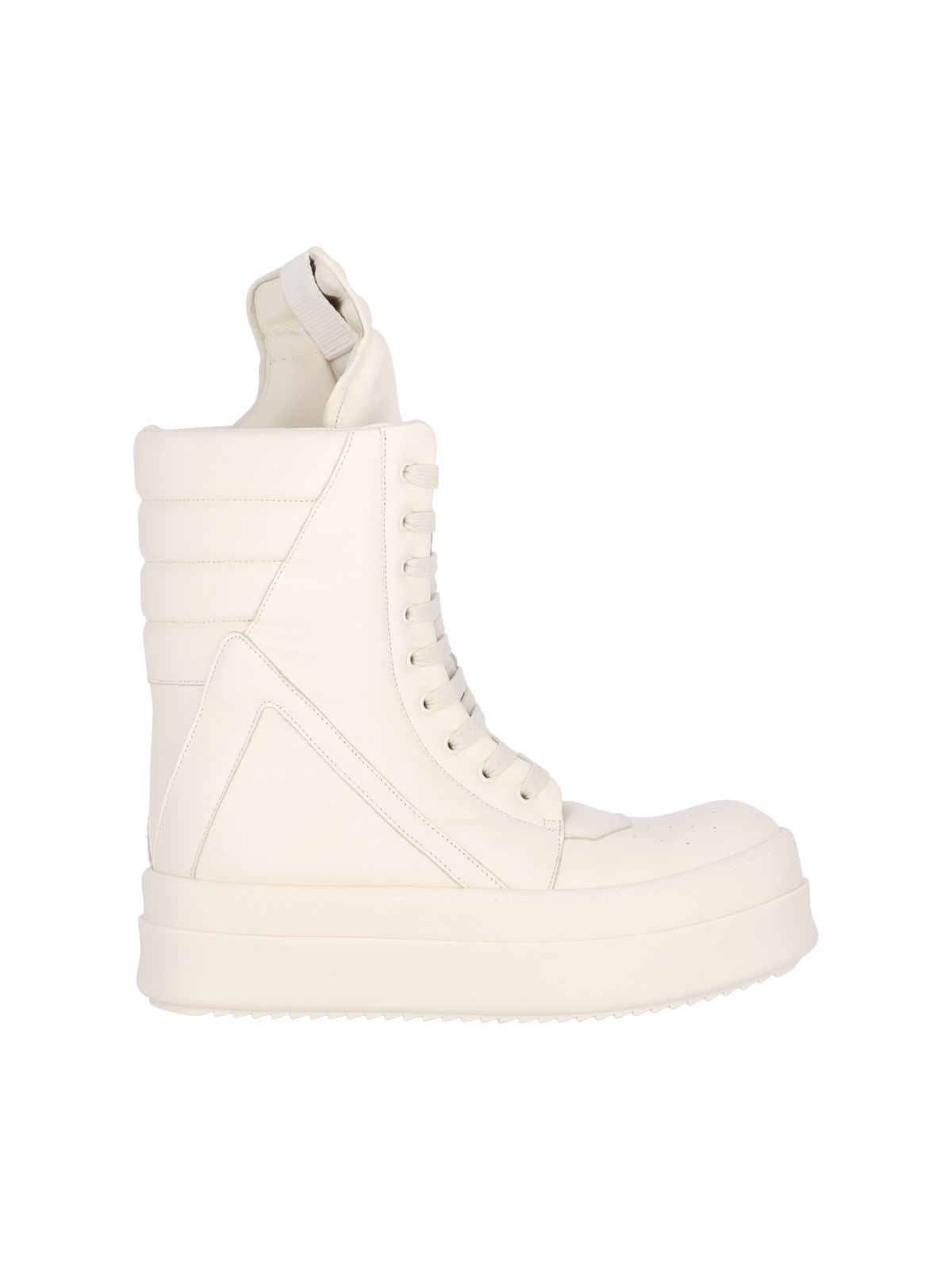 Shop Rick Owens High-top Sneakers "mega Geobasket" In White