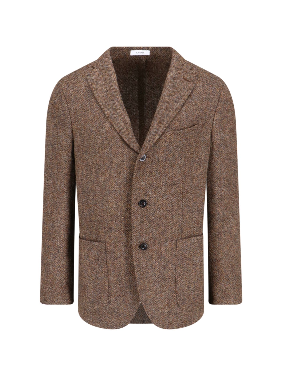 Shop Boglioli Single-breasted Blazer In Brown