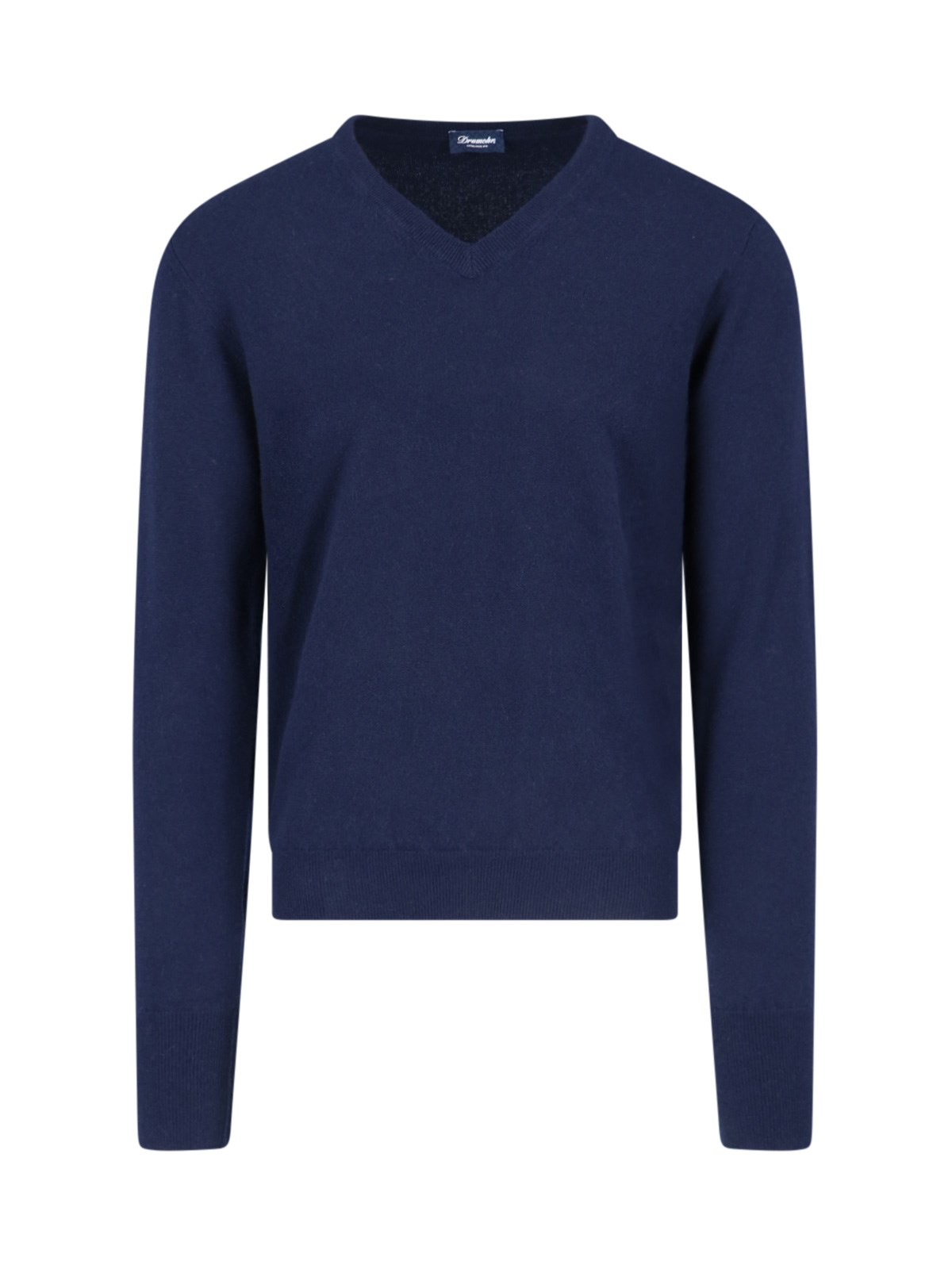 Drumohr Crew-neck Cashmere Jumper In Blue