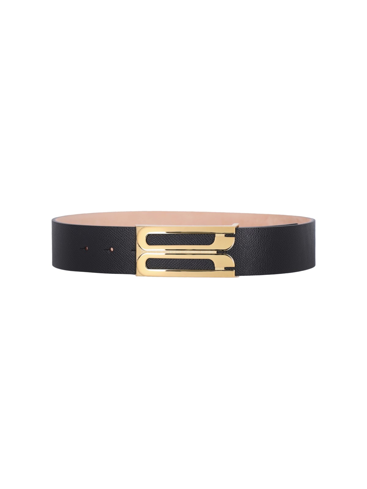 Shop Victoria Beckham 'jumbo Frame' Belt In Black  