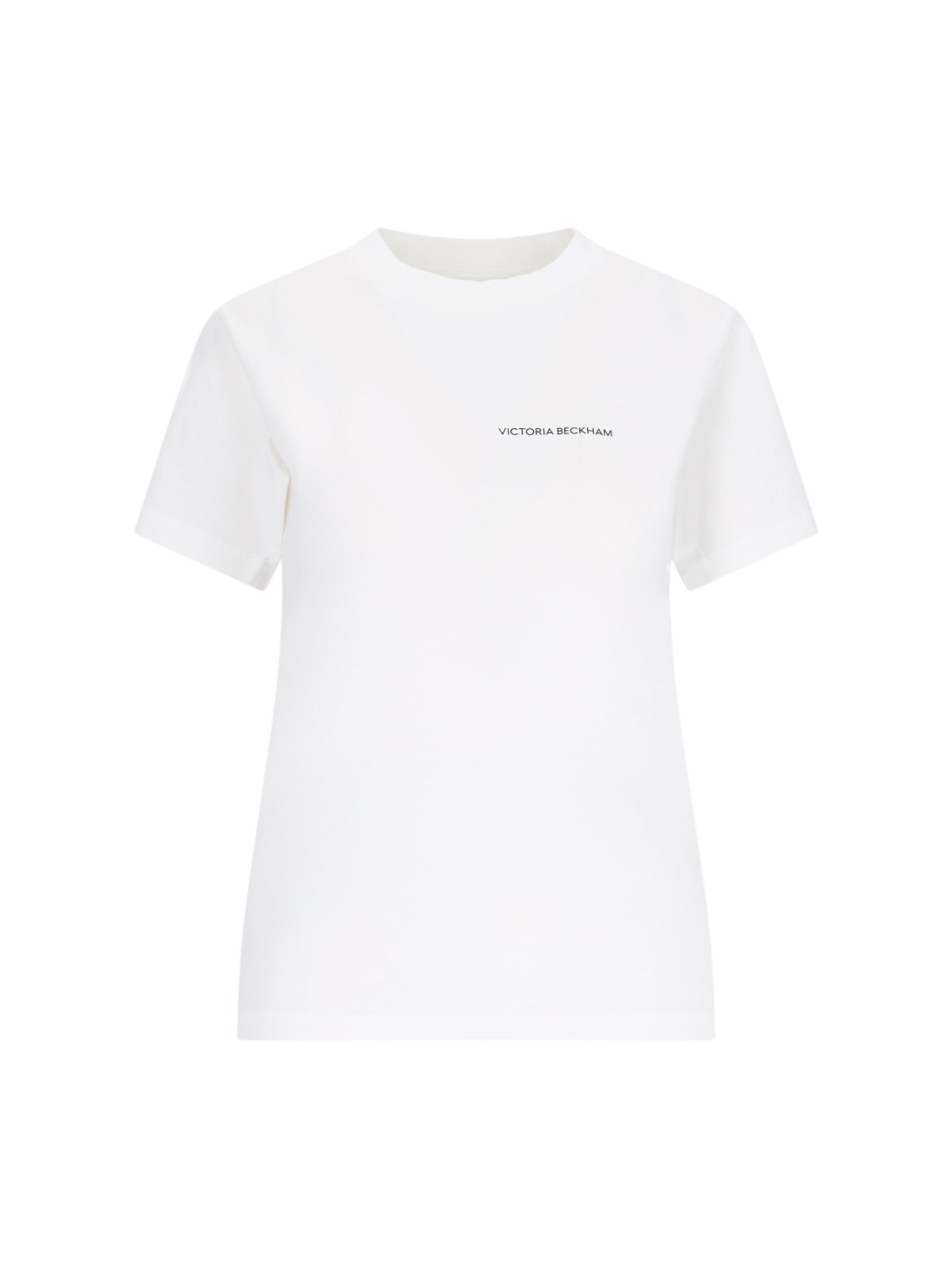 Shop Victoria Beckham 'shrunken Logo' T-shirt In White