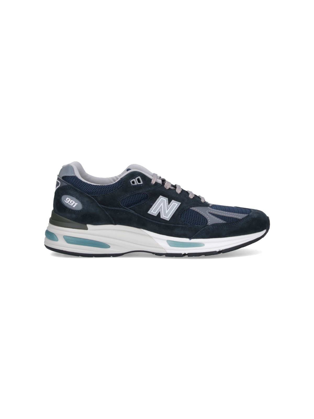 Shop New Balance "made In Uk 991v2" Sneakers In Blue