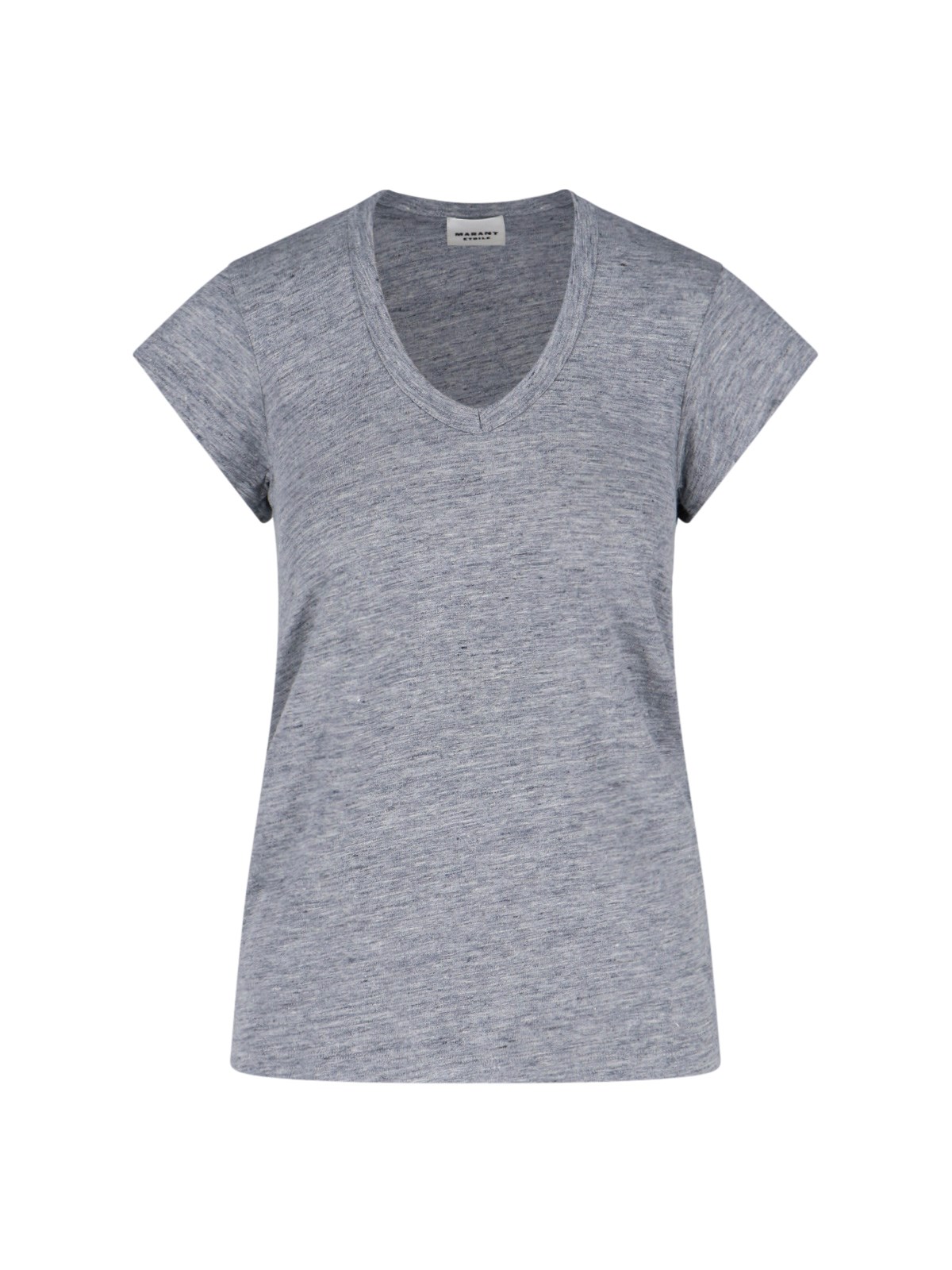 Shop Isabel Marant Étoile "zankou" Neckline T-shirt In Gray