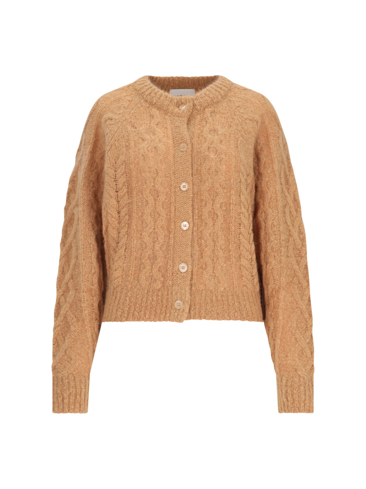 Shop Isabel Marant Étoile 'ery' Braided Cardigan In Beige