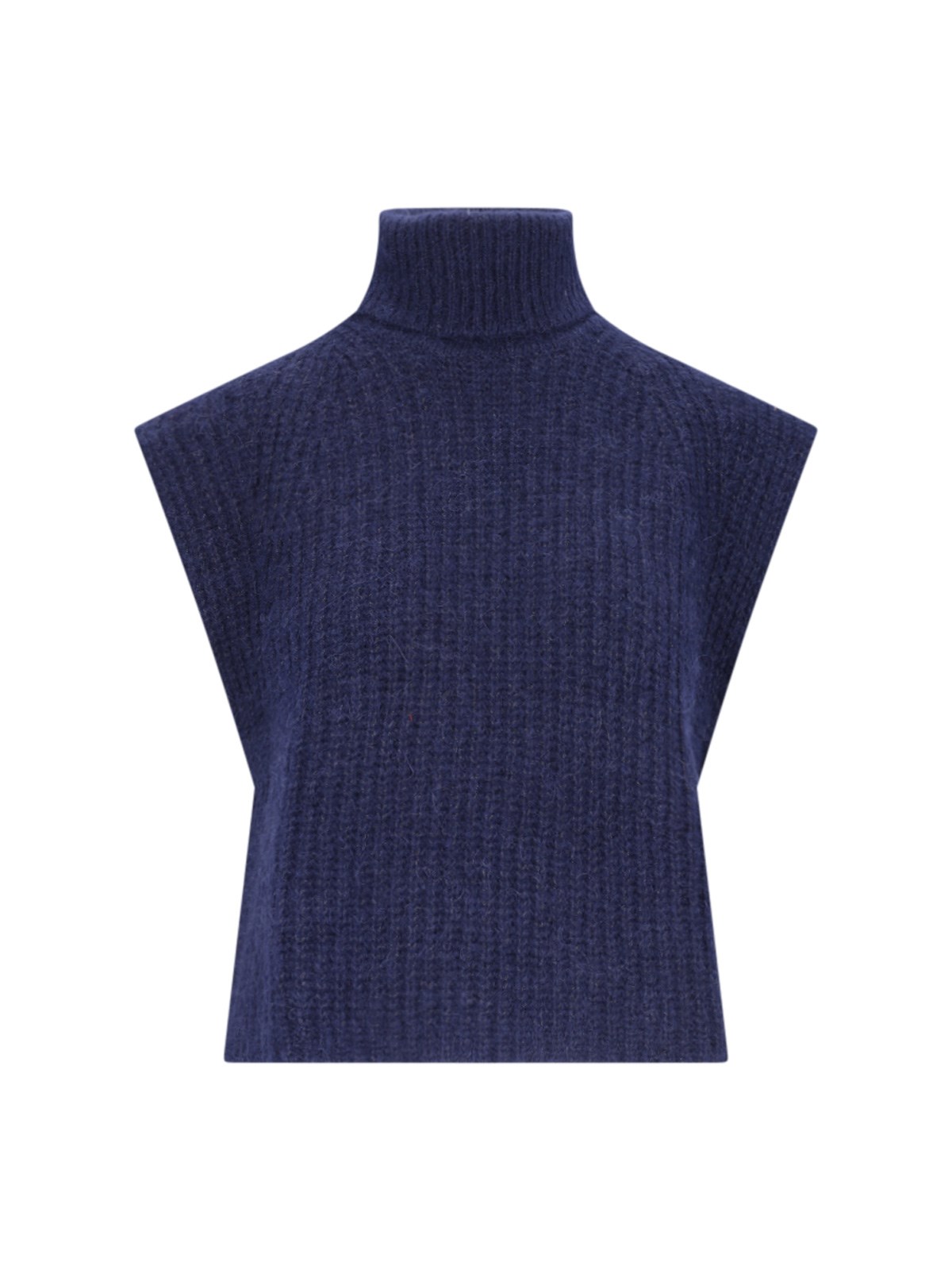 Isabel Marant Étoile Isabel Marant Etoile 'megan' Navy Alpaca Blend Vest In Blue