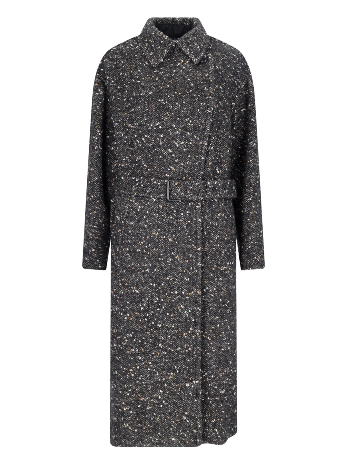 Shop Isabel Marant Étoile 'horia' Midi Coat In Black  