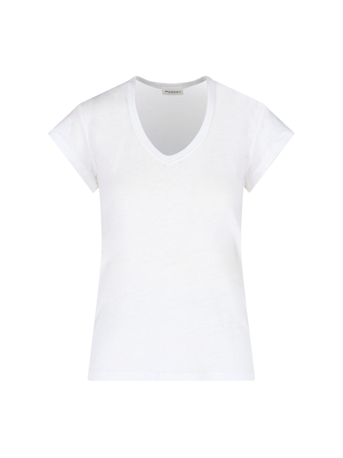 Shop Isabel Marant Étoile "zankou" Neckline T-shirt In White